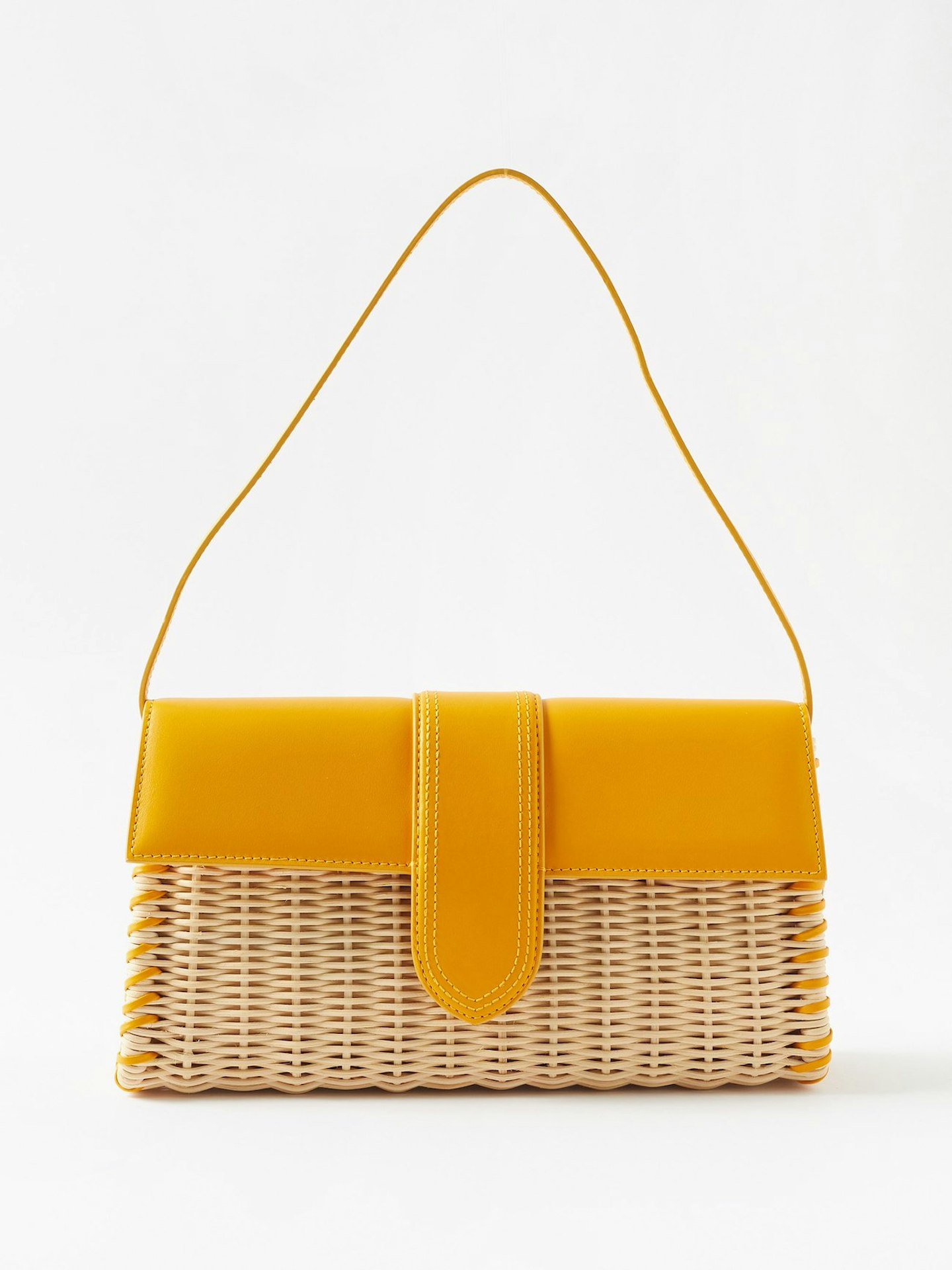 Jacquemus, Bambino Wicker And Leather Shoulder Bag