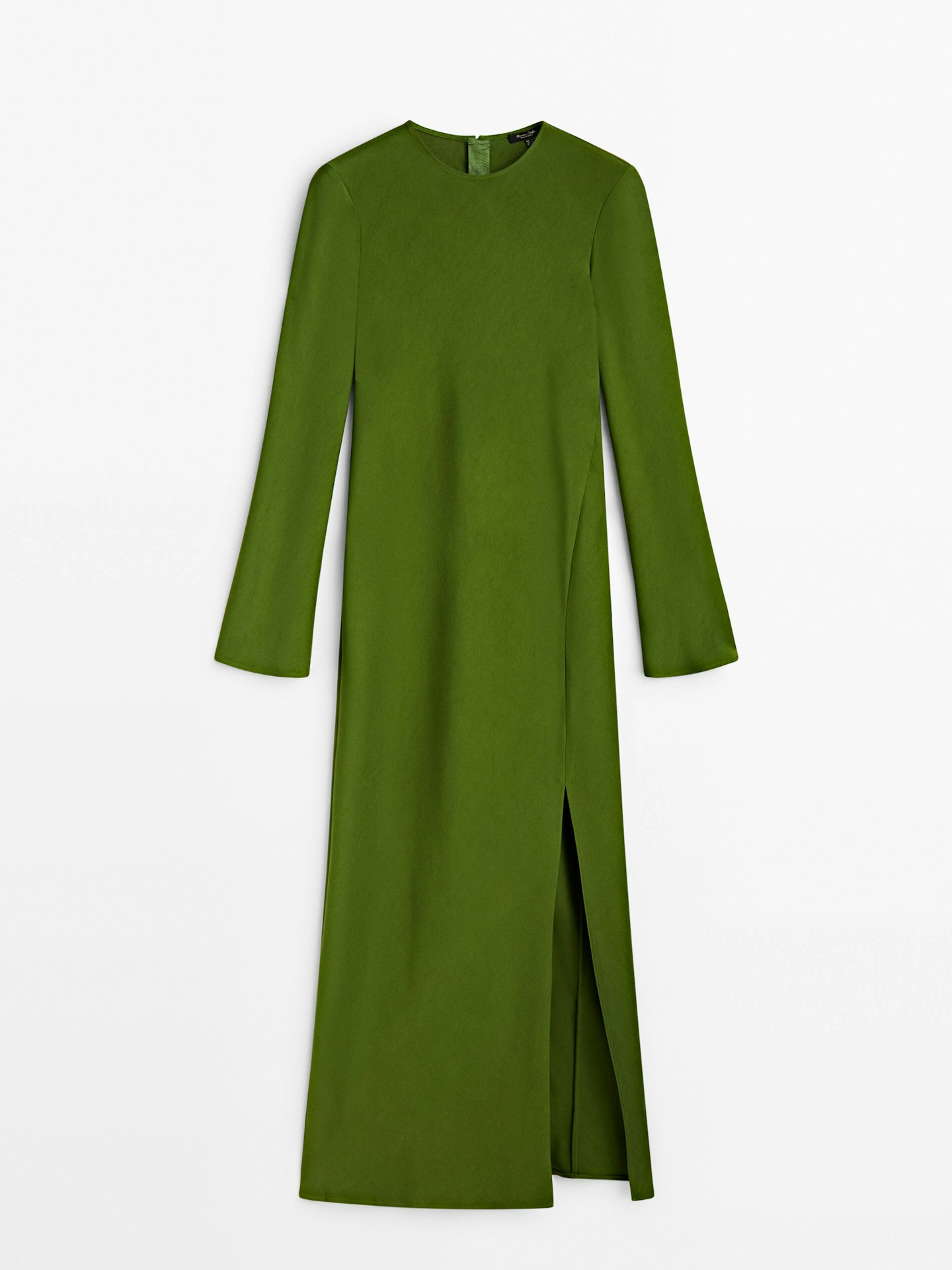 Massimo Dutti, Flowing Long-Sleeve Dress With Opening Detail