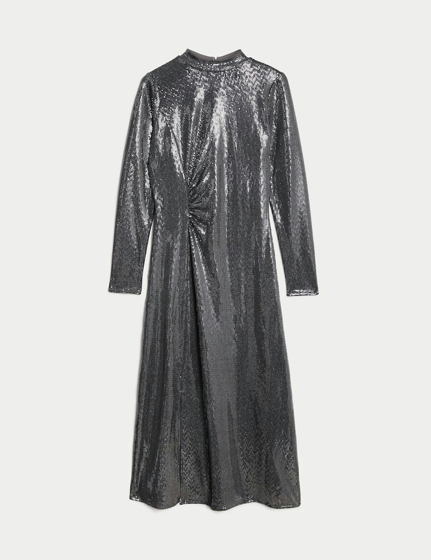 Marks & Spencer, Sequin Ruched Midi Column Dress