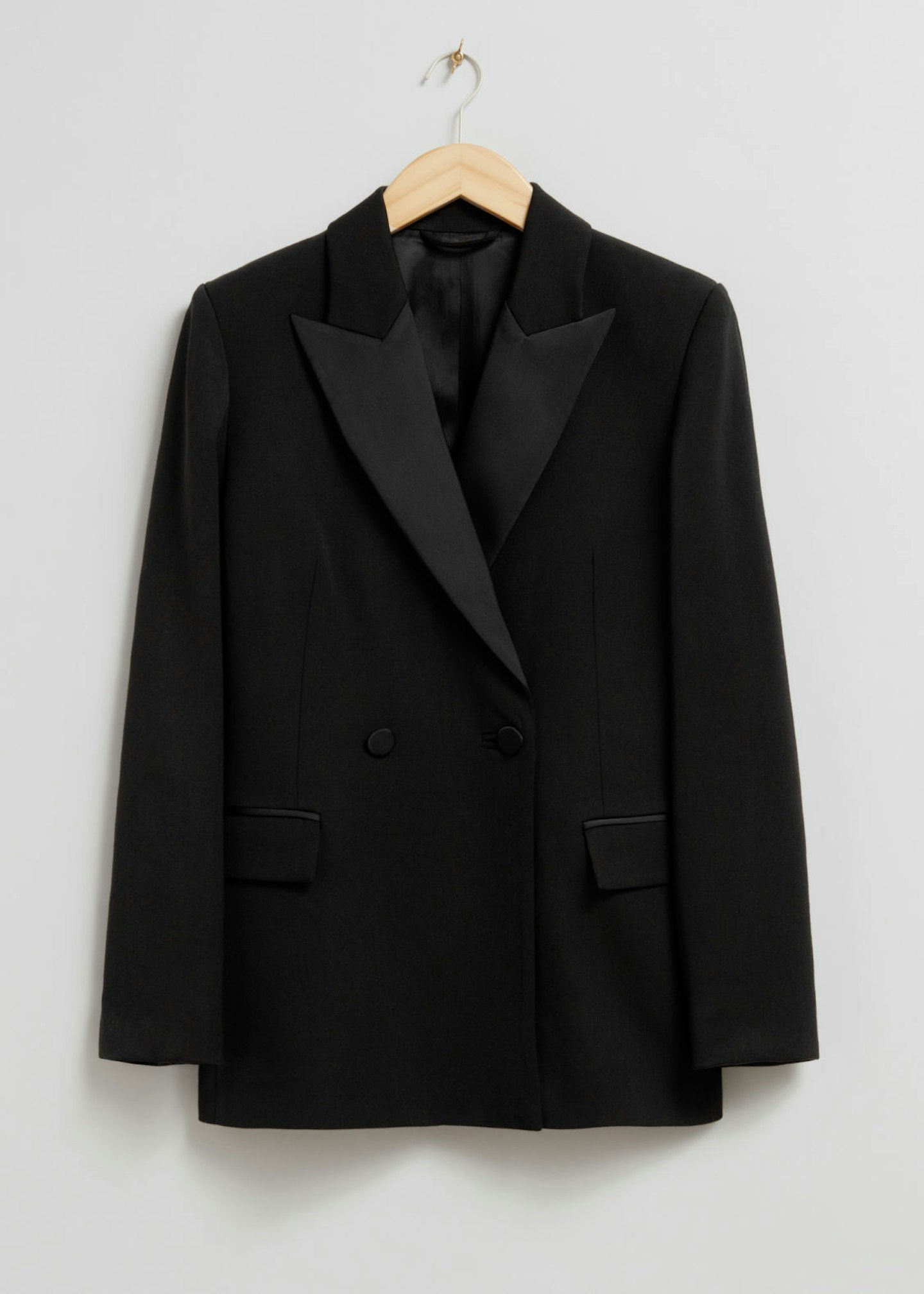 & Other Stories, Satin-Detailed Wool Blazer