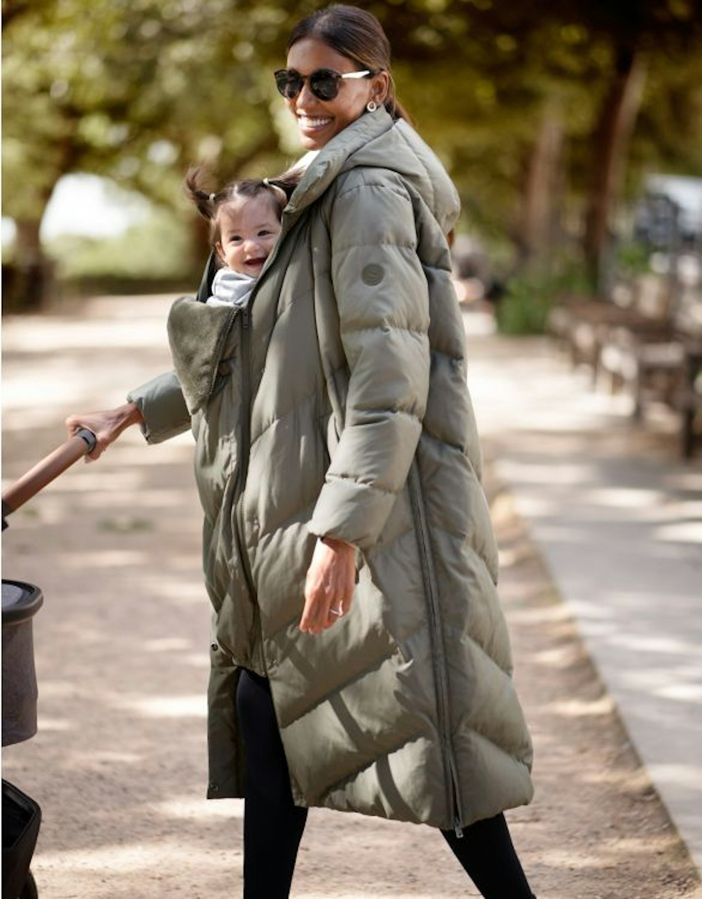 Seraphine Long Maternity And Babywearing Puffer Coat