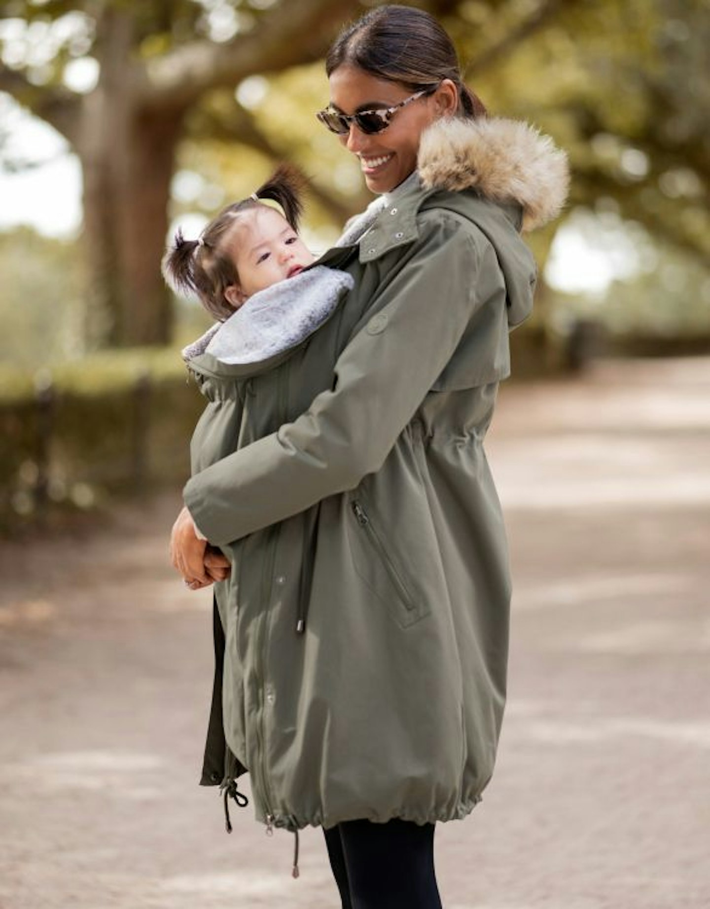 Seraphine Khaki 3-in-1 Winter Maternity Parka