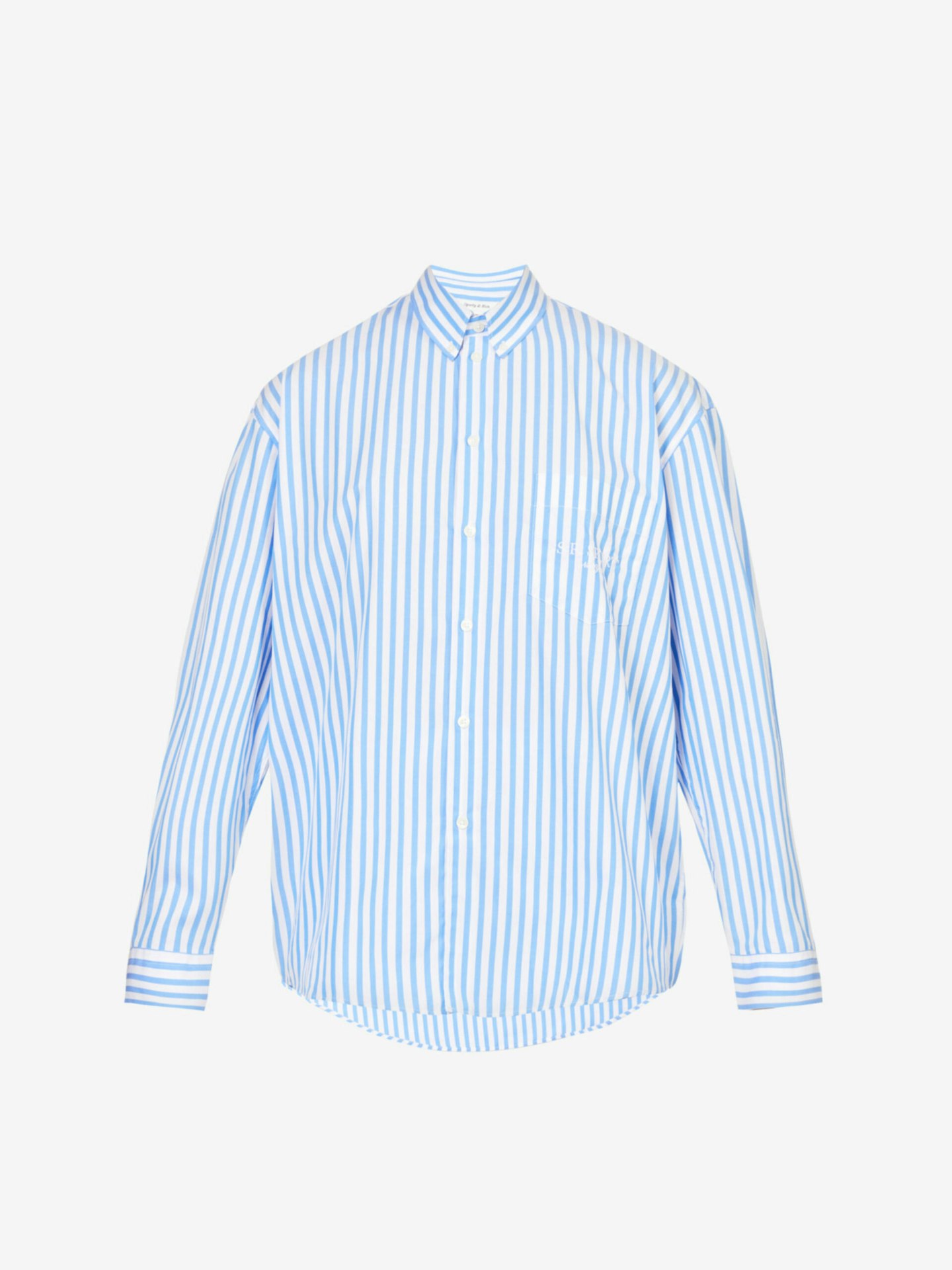 Sporty & Rich, SR Sport Striped Cotton-Poplin Shirt