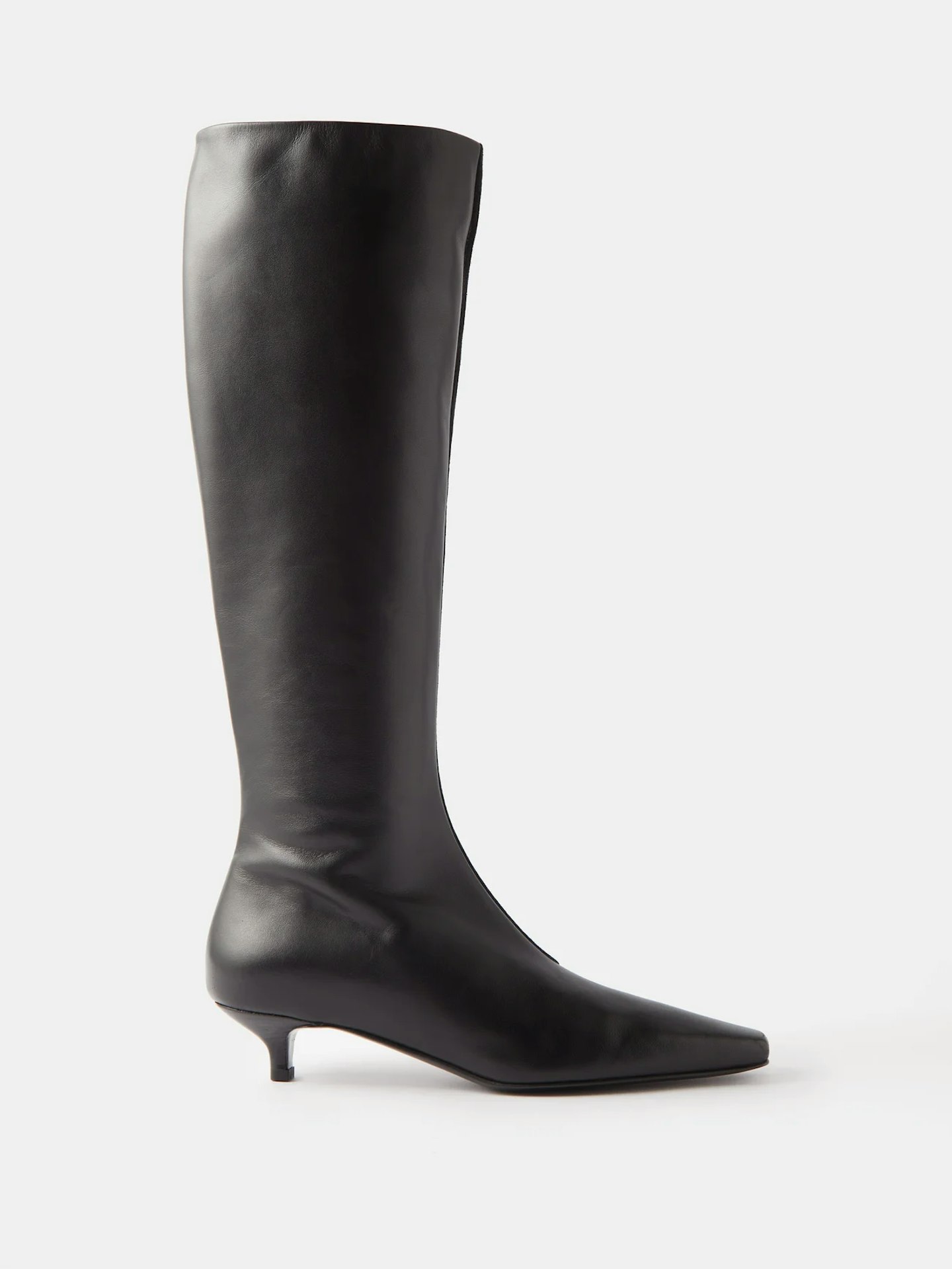 Toteme The Slim Leather And Suede Knee-High Boots