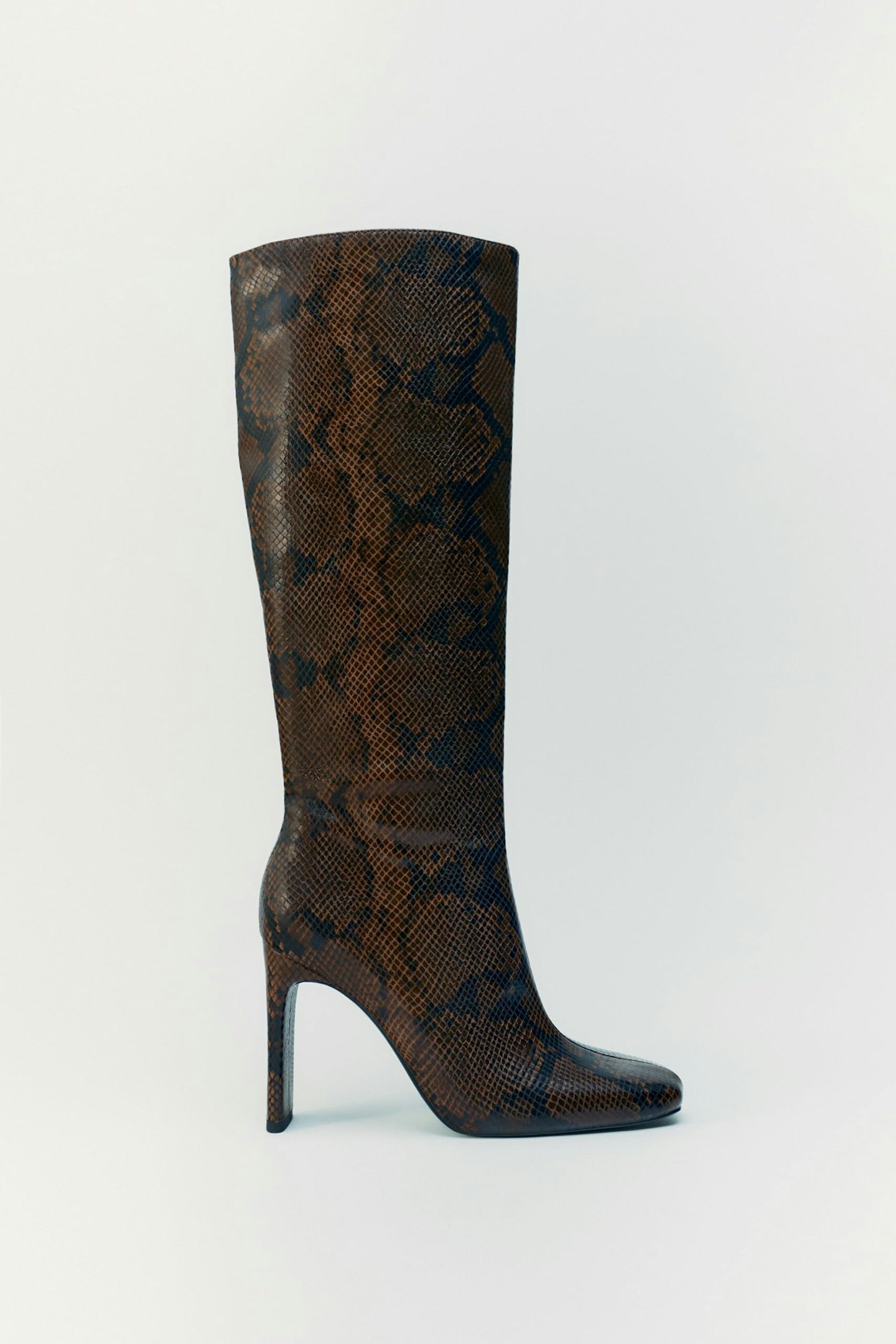 Zara, Animal-Print High Heel Boots