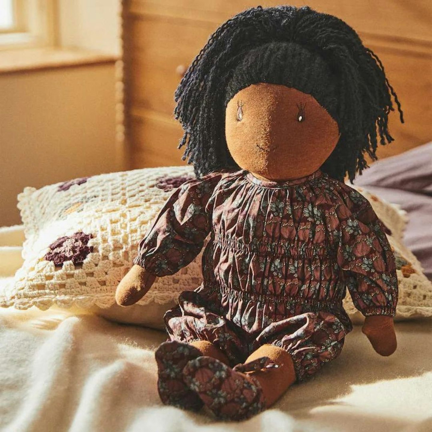 The most stylish kids' toys: CHILDREN’S DOLL SET MADE WITH LIBERTY FABRIC
