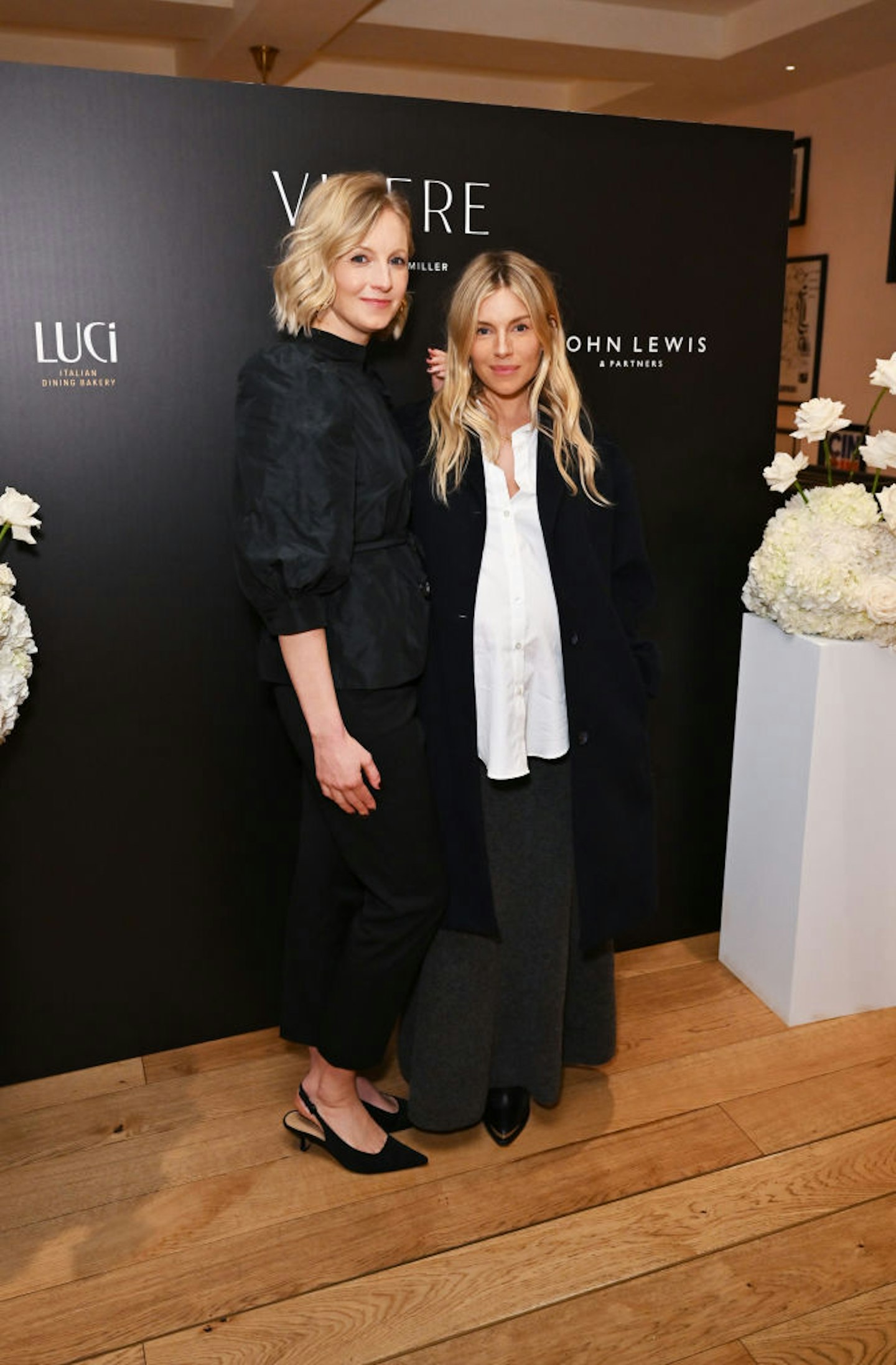 Savannah and Sienna Miller at the launch of Vivere in 2023