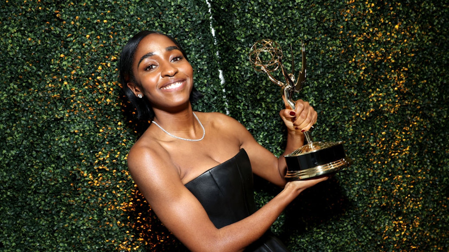 Ayo Edebiri at the Emmys in January