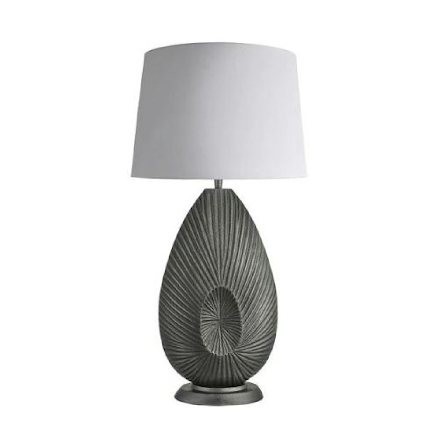 Ornate Tulip Table Lamp - Pewter