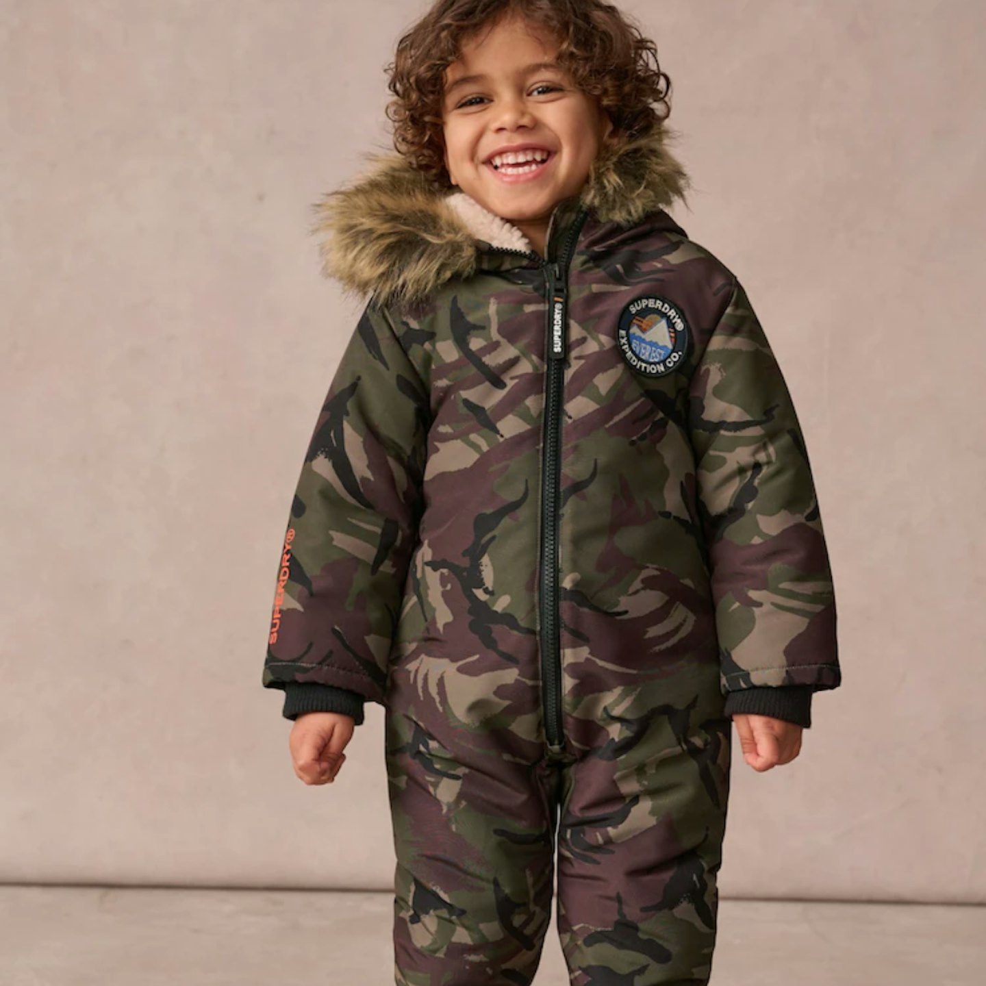 camo snowsuit from Superdry