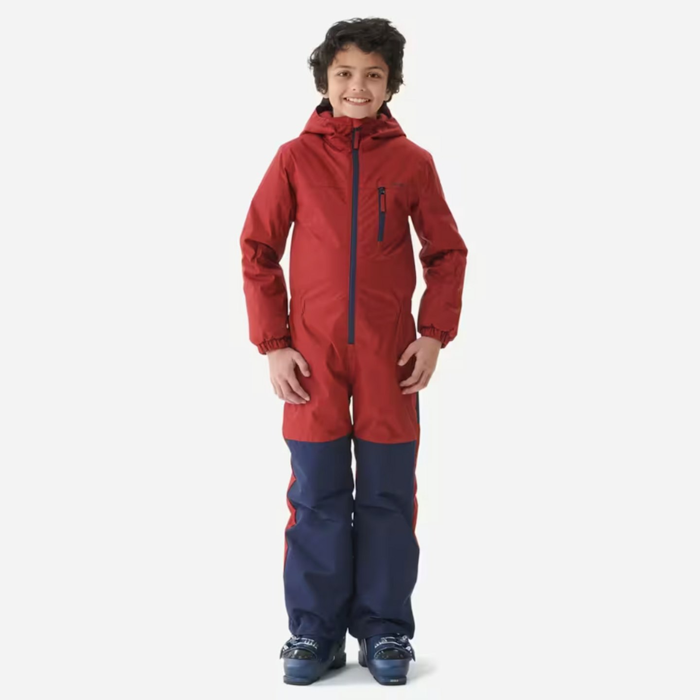 decathlon red and navy boys snow suit