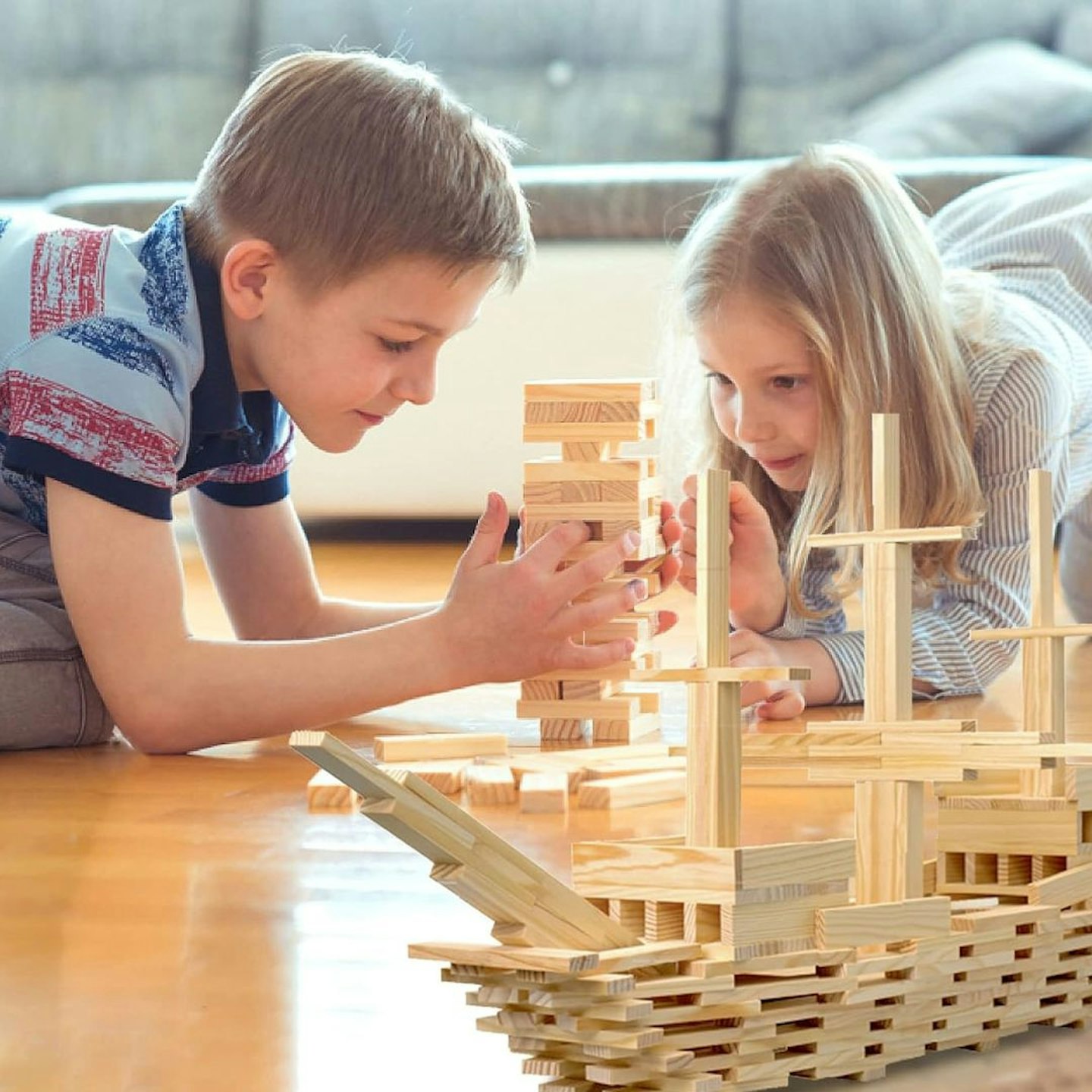 The Best Wooden Children's Toys: Solid Wooden Building Blocks Set