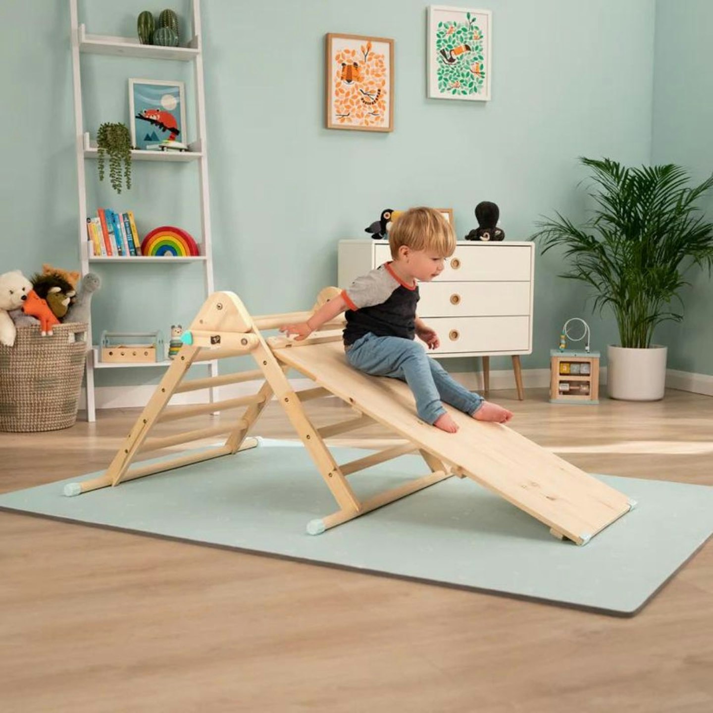 The Best Wooden Children's Toys: TP Active-Tots Pikler Style Wooden Climbing Triangle & Slide