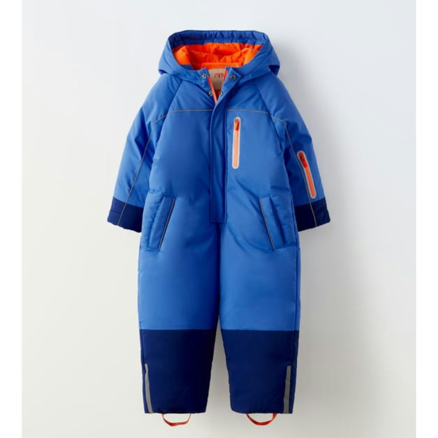 Zara Water-Repellent And Wind-Resistant Ski Collection Jumpsuit Blue