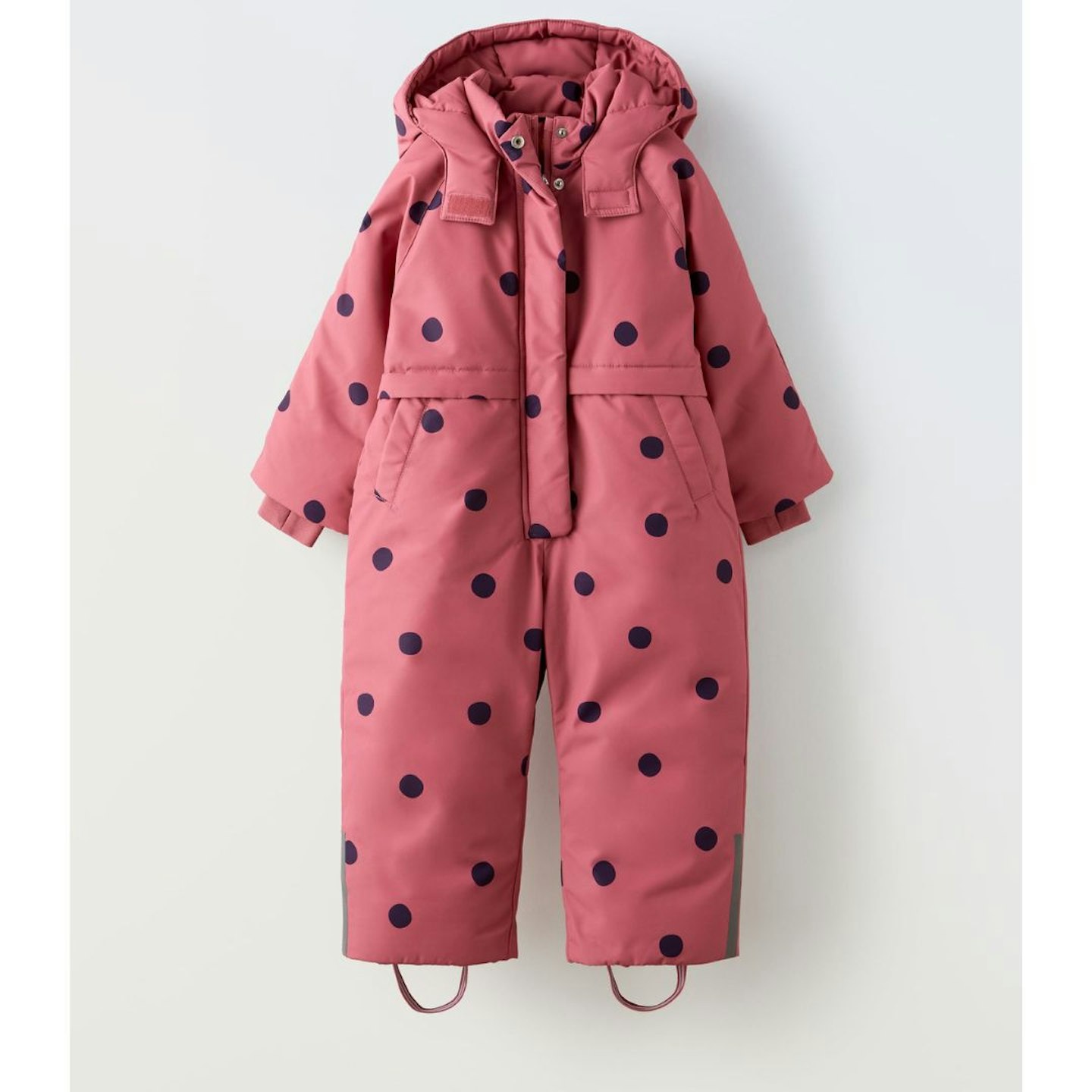 Zara Water-Repellent And Wind-Resistant Ski Collection Jumpsuit Polka