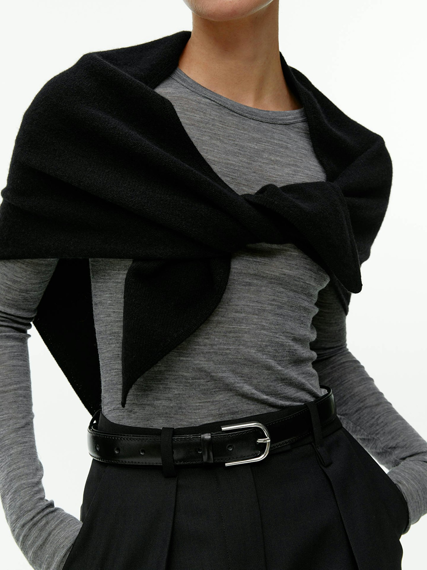 Arket, Triangle Cashmere-Wool Scarf