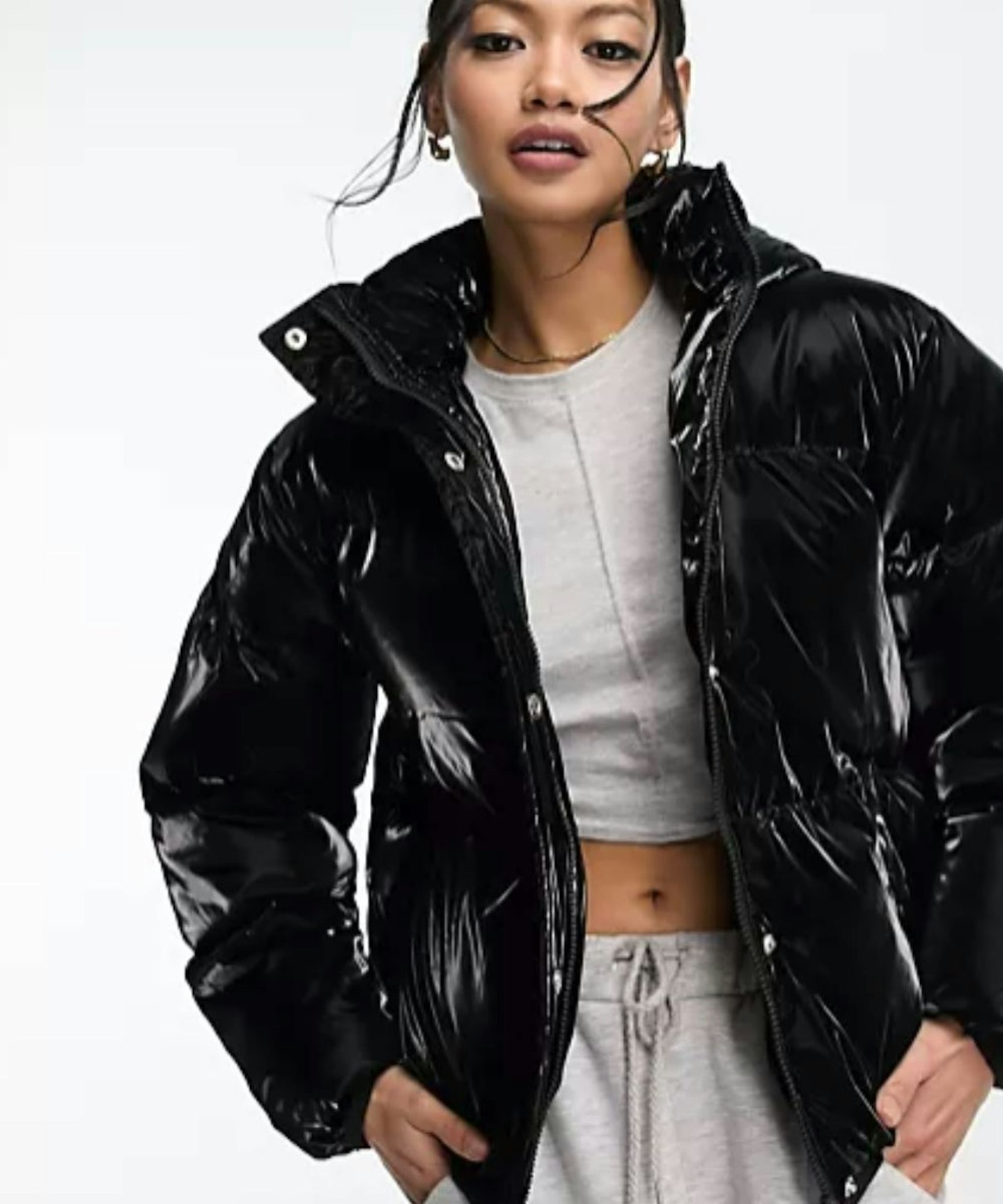 French Connection High Shine Padded Jacket 