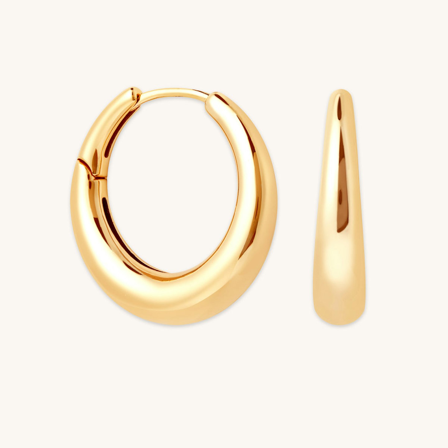 Astrid & Miyu, Dome Hoops In Gold