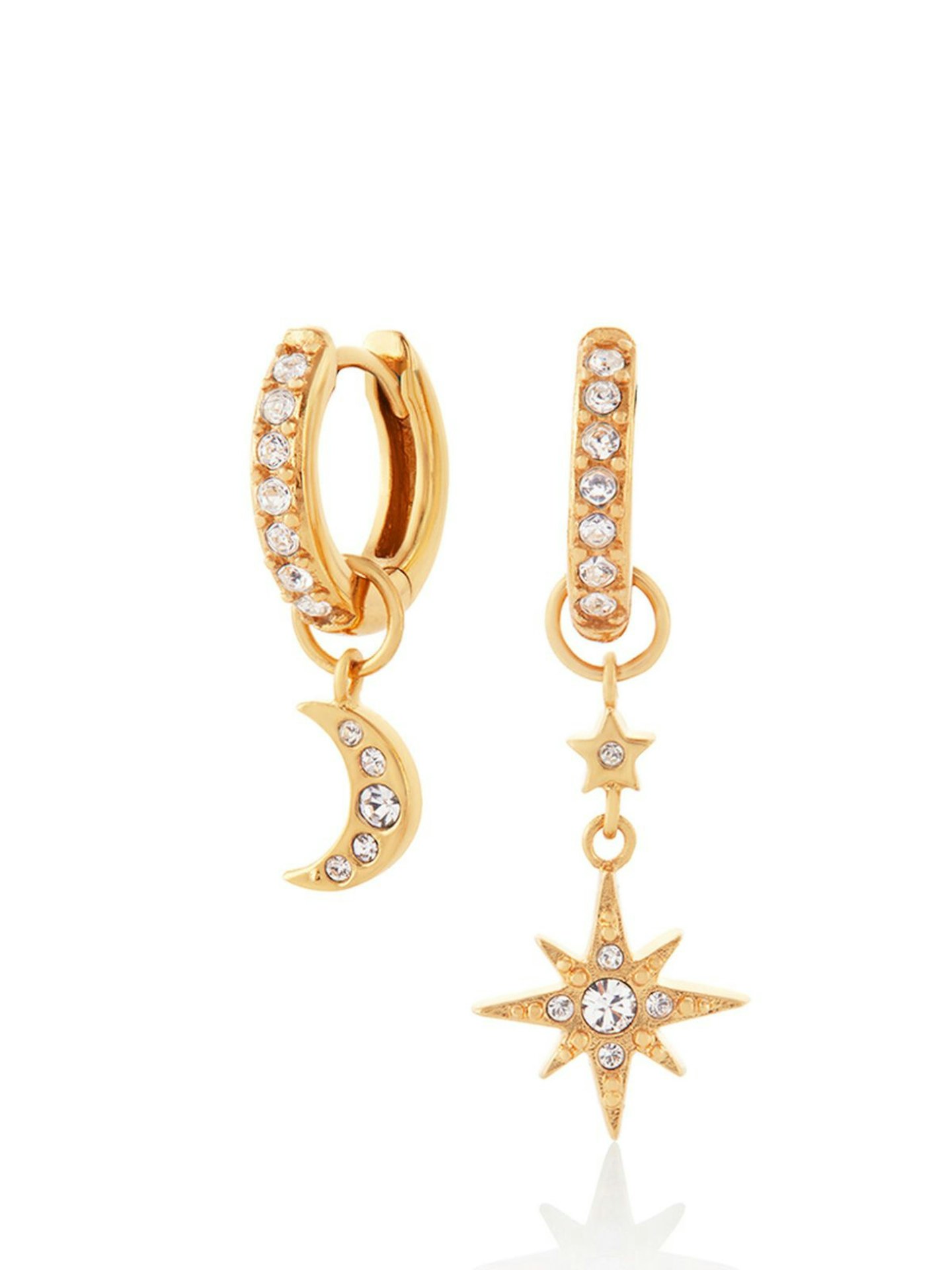 Olivia Burton, Celestial Gold Moon And Star Huggie Hoops