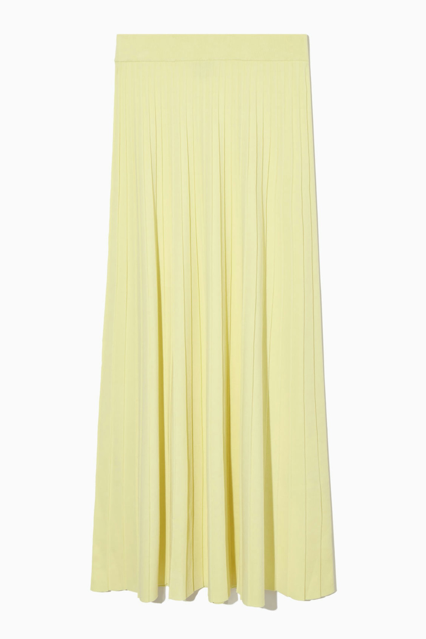 Pleated Knitted Maxi Skirt