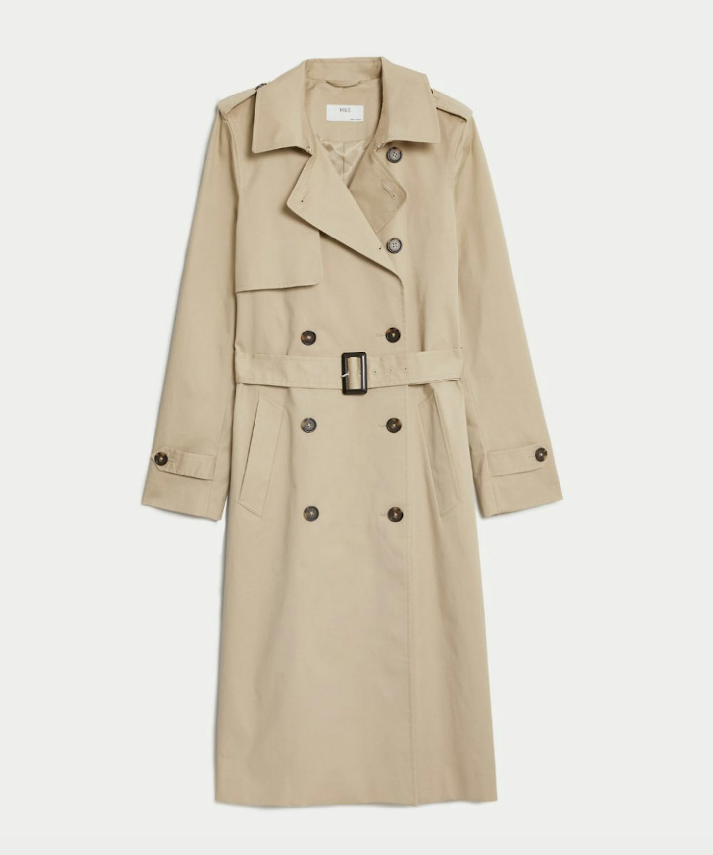 Marks and Spencer Botton Rich Belted Longline Trench Coat