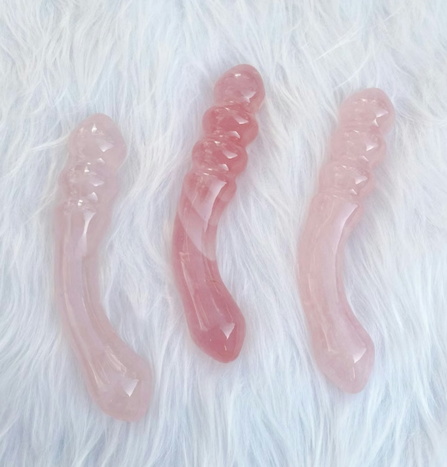 7" Rose Quartz Double-Ended Yoni Wand