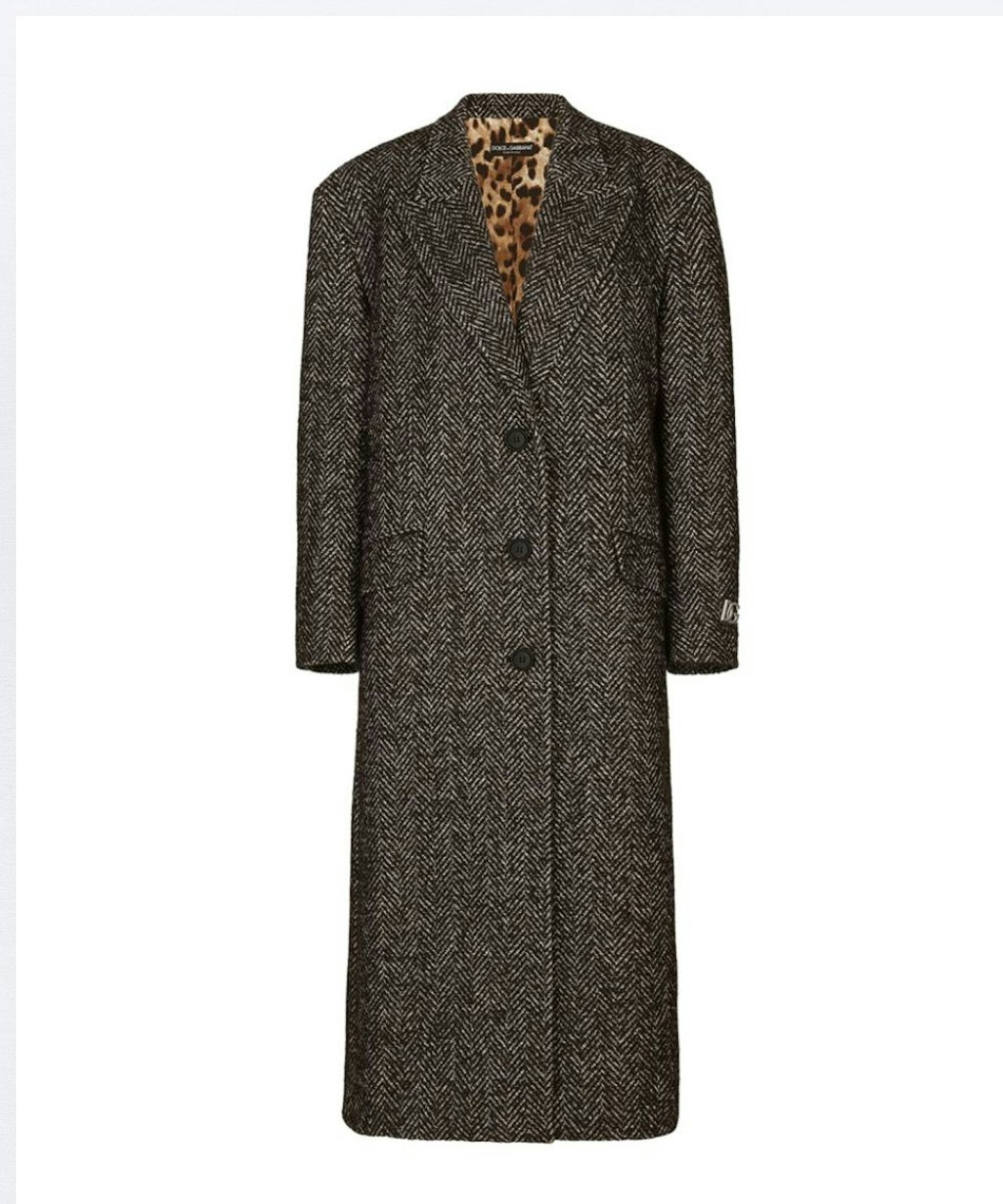 D+G Wool-Blend Herringbone Coat