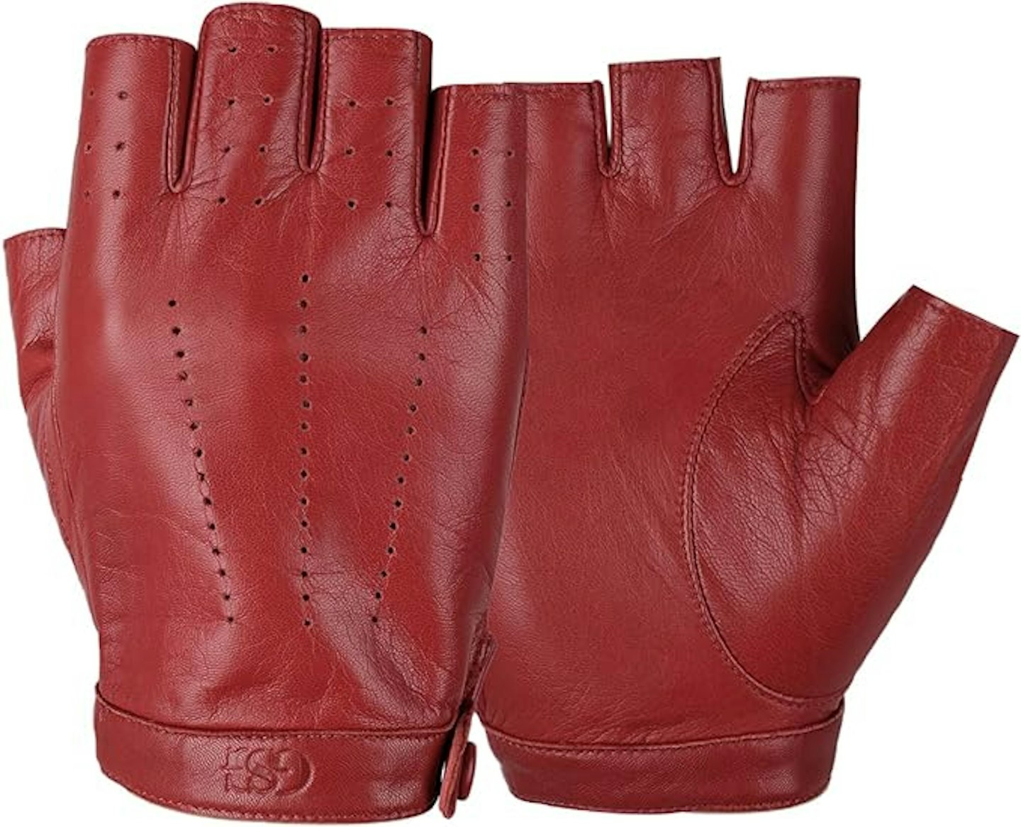 claudia winkleman's red leather gloves 