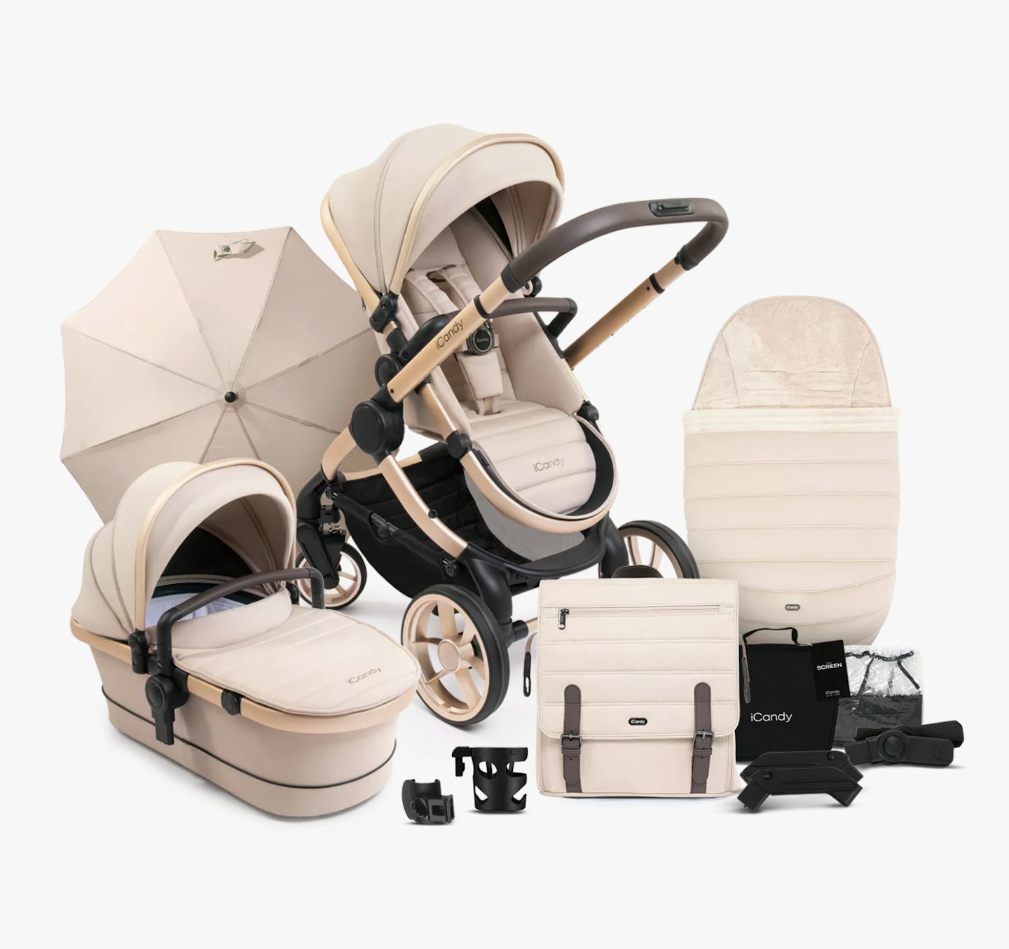 Peach 7 Pushchair and Carrycot - Complete Bundle