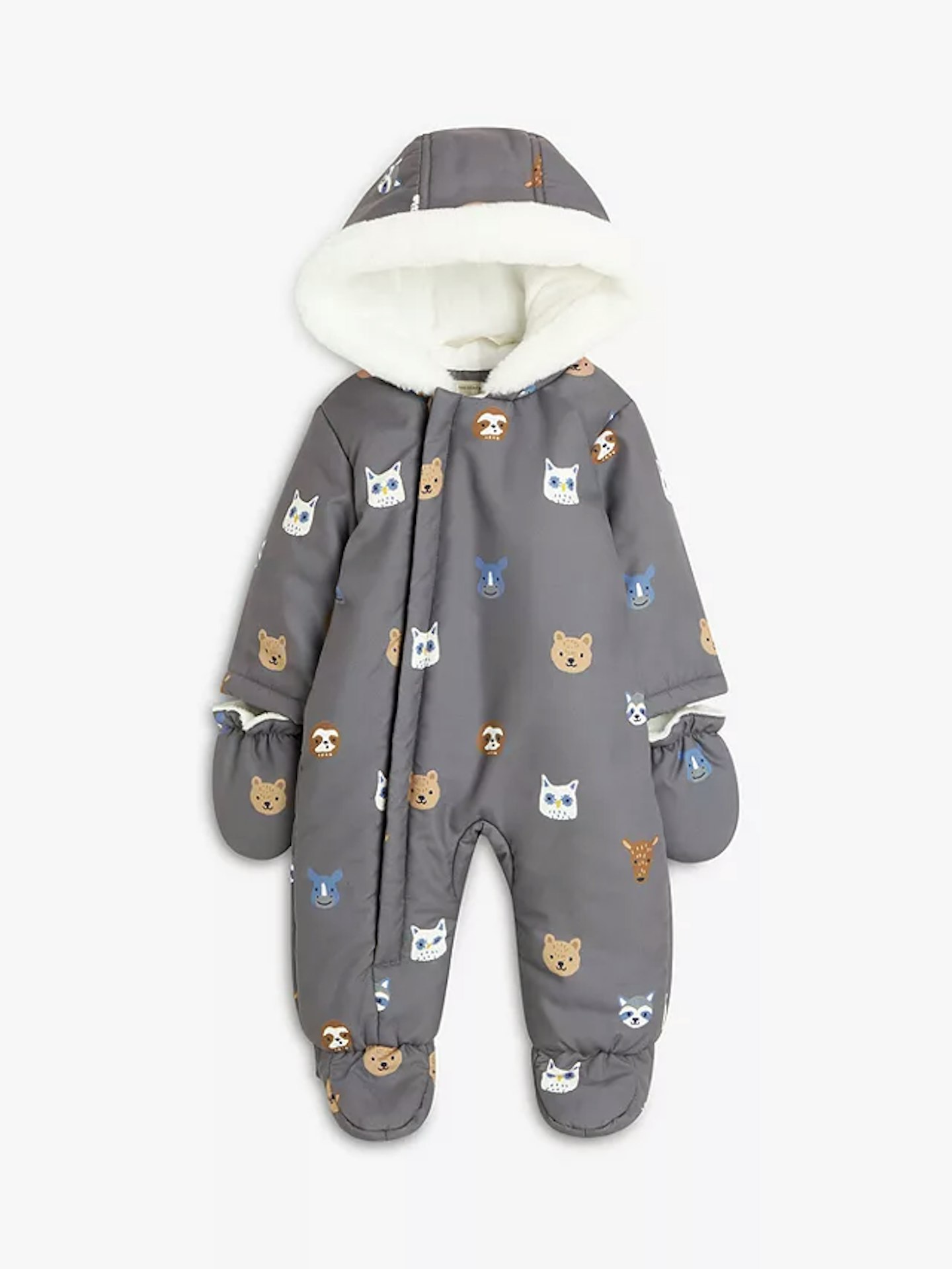 John Lewis Baby Animal Snowsuit, Multi