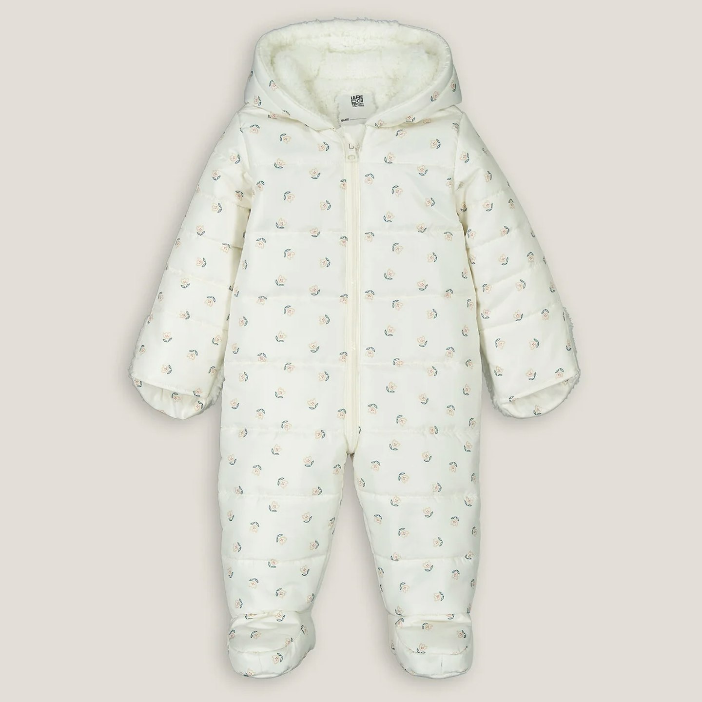 La Redoute Floral Hooded Warm Snowsuit