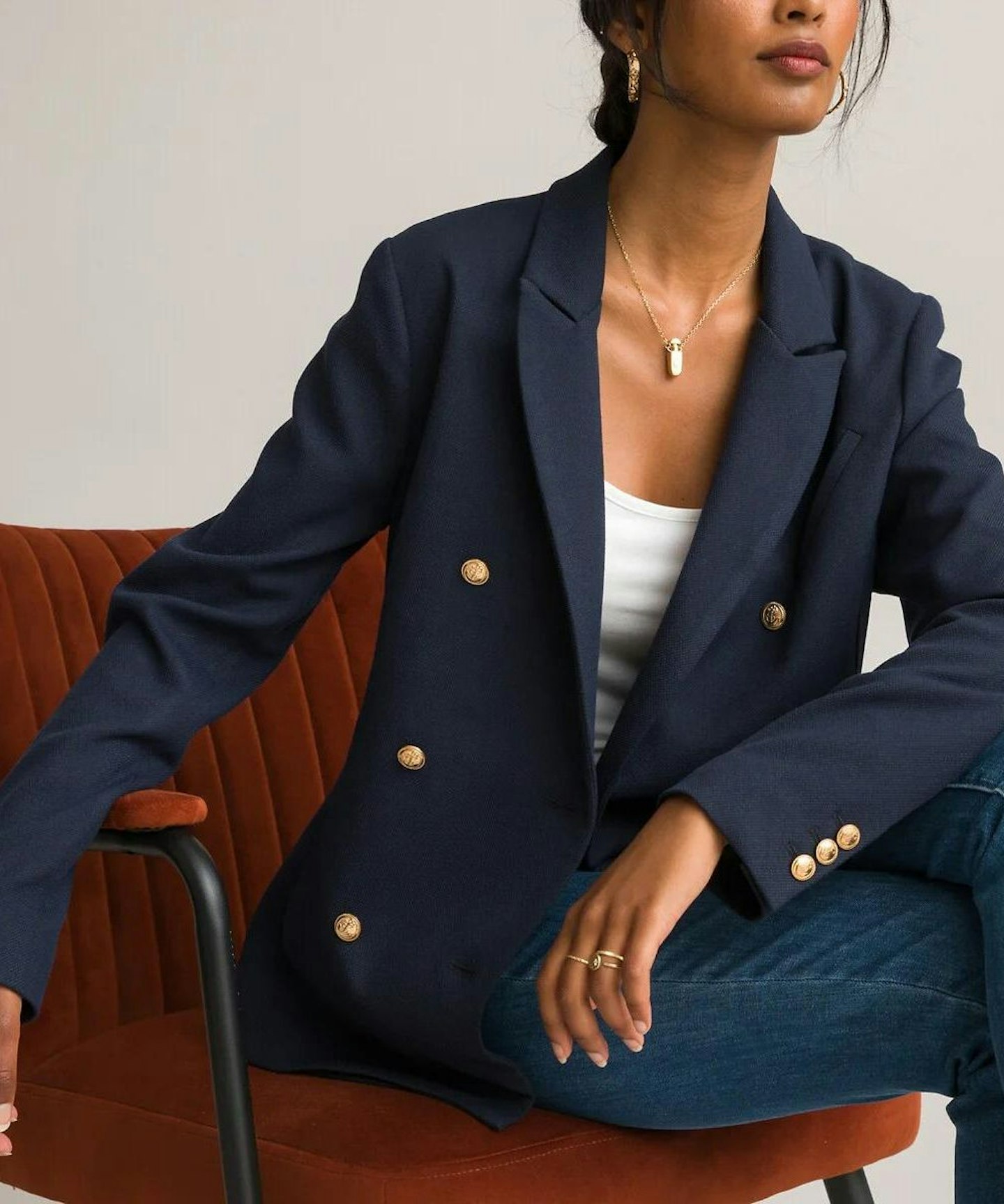 La Redoute Fitted Double-Breasted Blazer