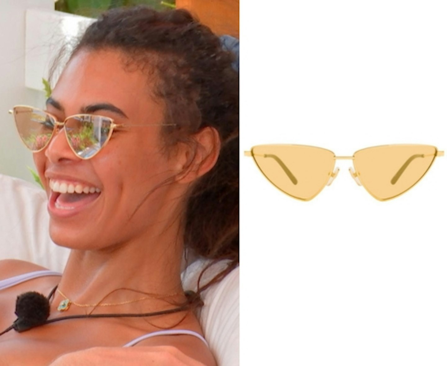 Sophie Piper's Gold Cat Eye Sunglasses