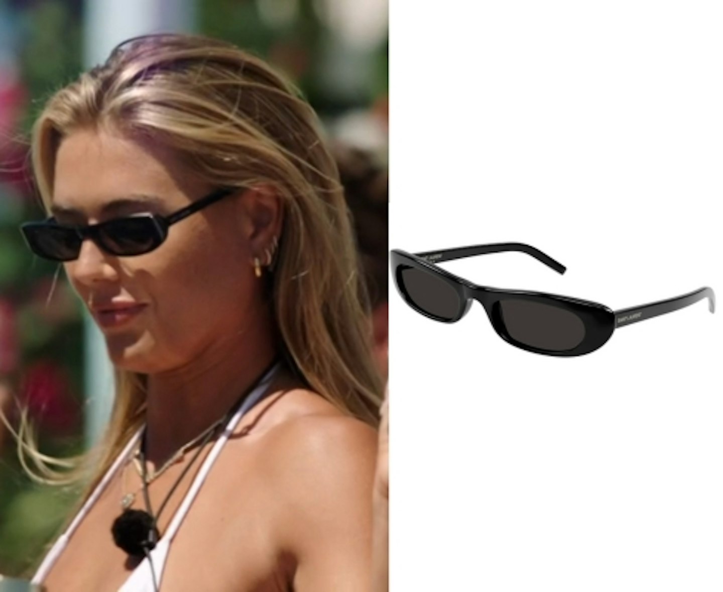 Arabella Chi's Narrow Yves Saint Laurent Sunglasses
