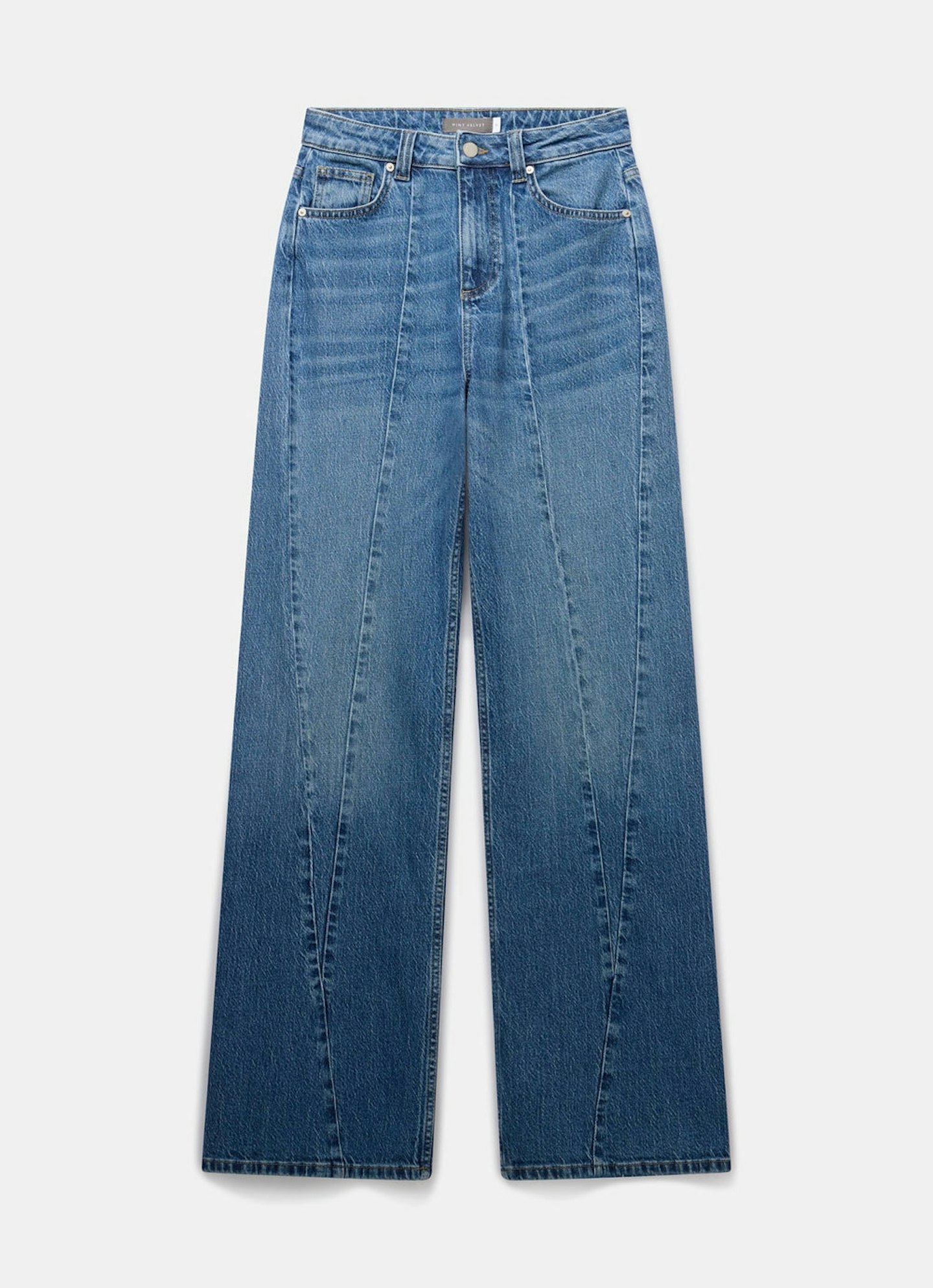 Mint Velvet Indigo Relaxed Straight Seam Detail Jeans