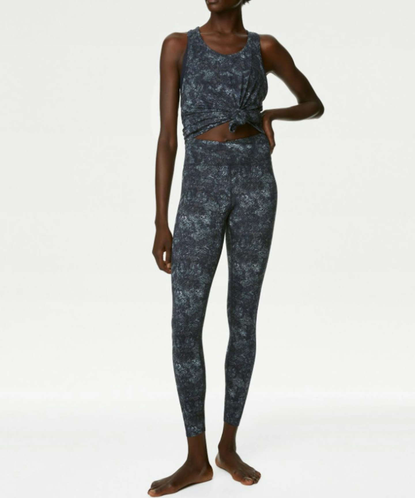 Marks and Spencer Go Balance Printed Wrap Waist Yoga Leggings