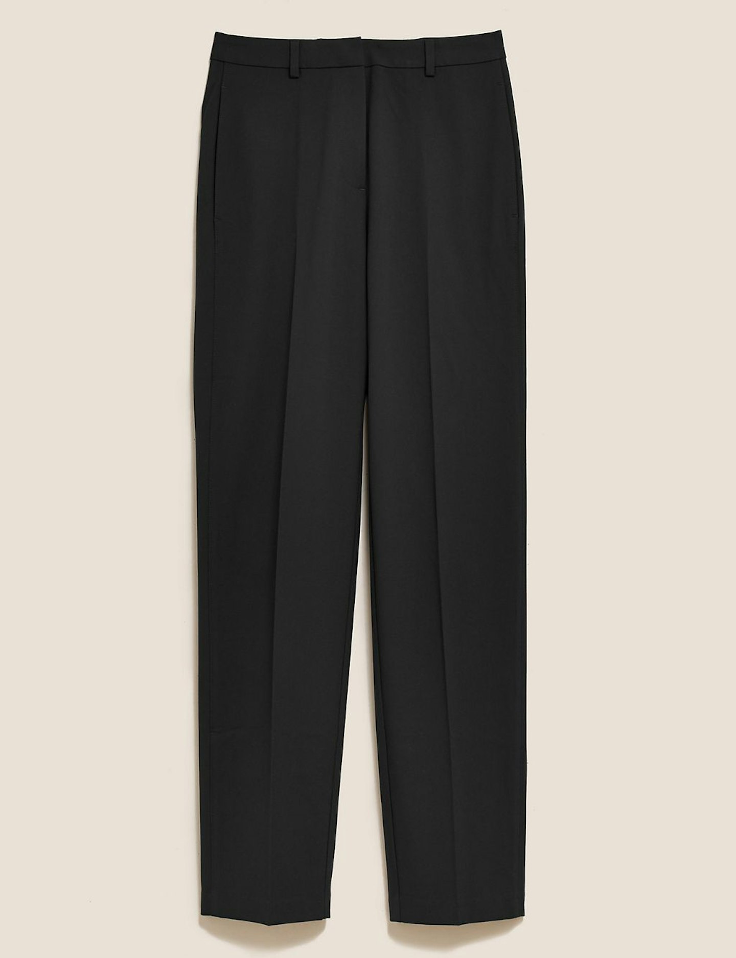 Marks & Spencer, Straight-Leg Trousers With Stretch