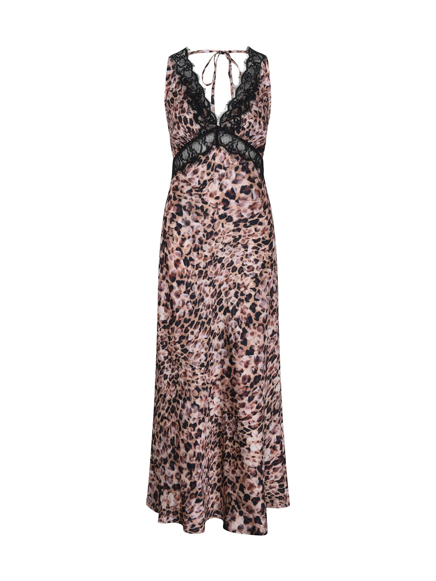 Omnes, Aurelia Lace Detail Dress In Orchid Cheetah Print