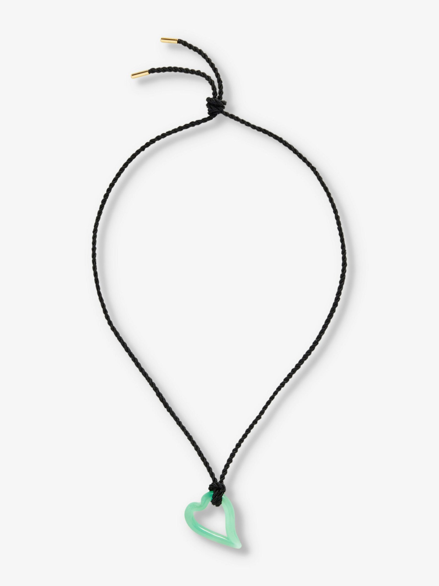 Sandralexandra, Heart Of Glass Silk Cord And Glass Pendant Necklace