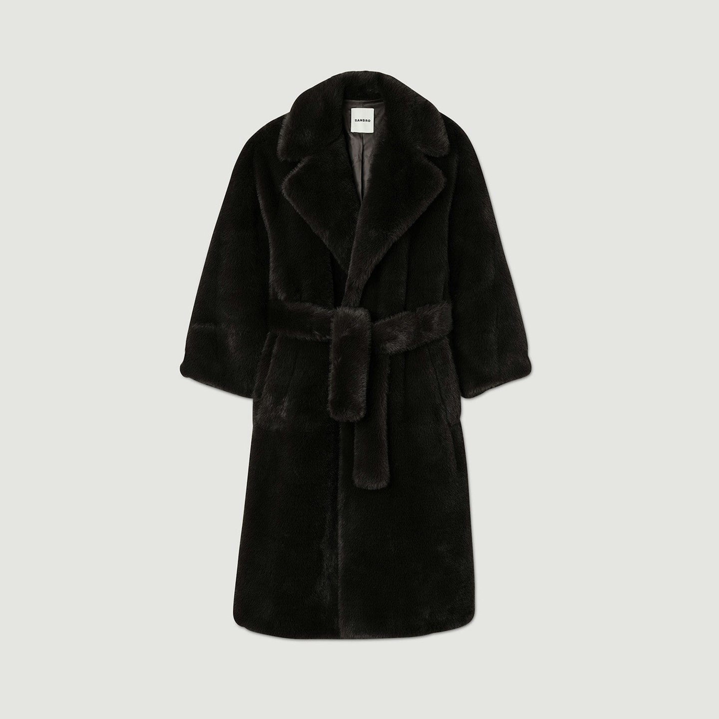 Sandro, Long Faux-Fur Coat