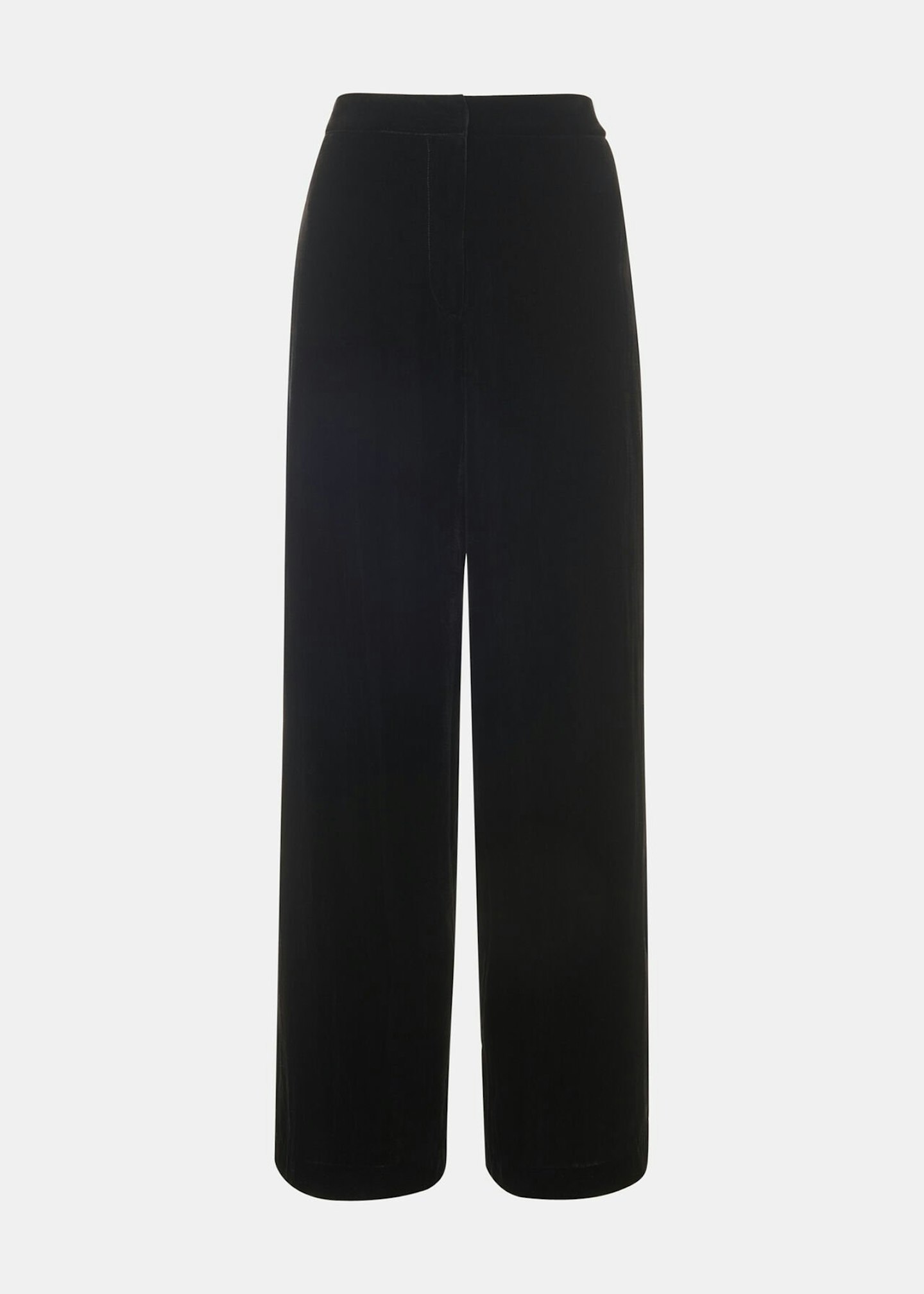 Whistles Black Full-Length Velvet Trouser