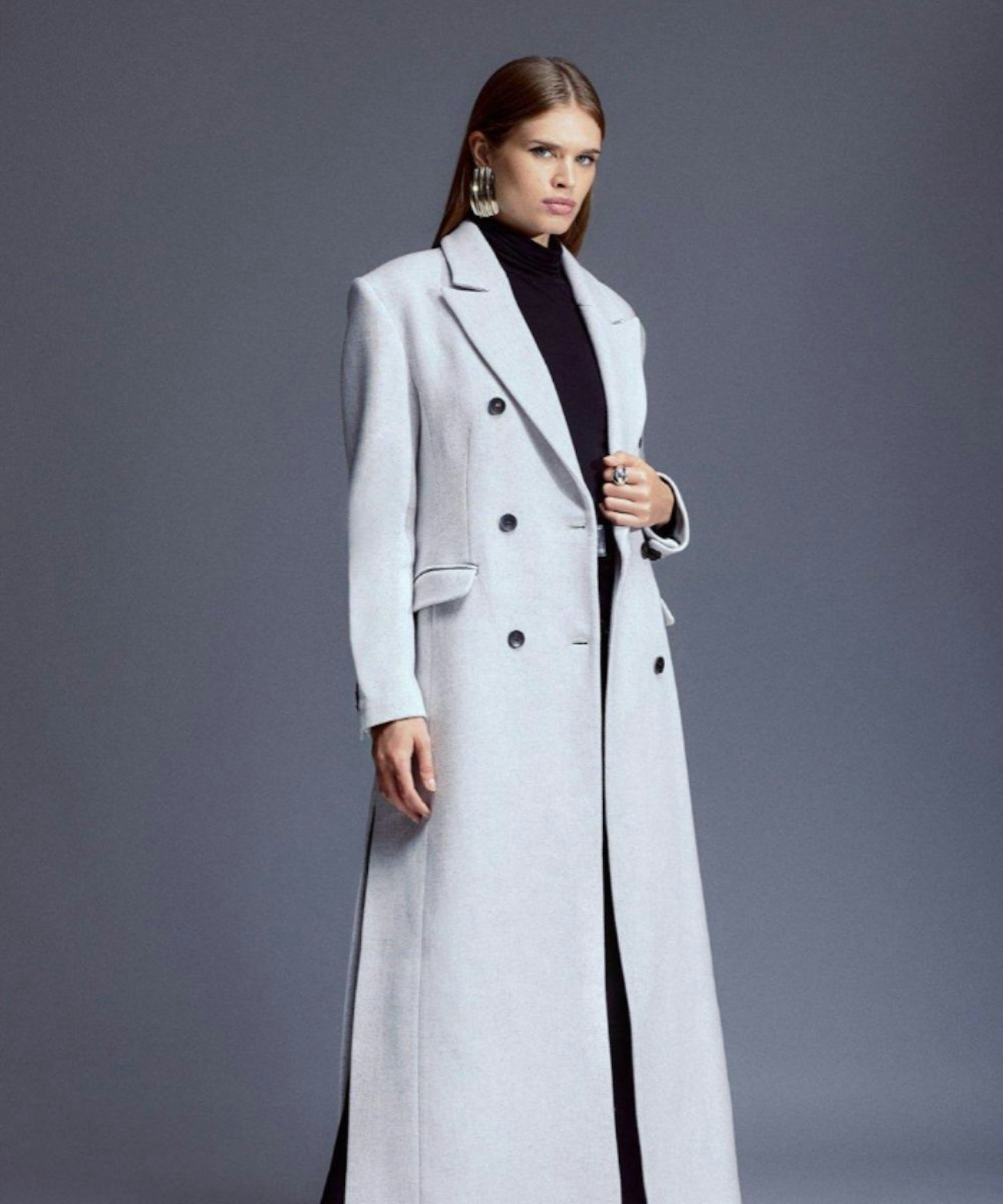 Karen Millen Italian Wool Fitted Coat