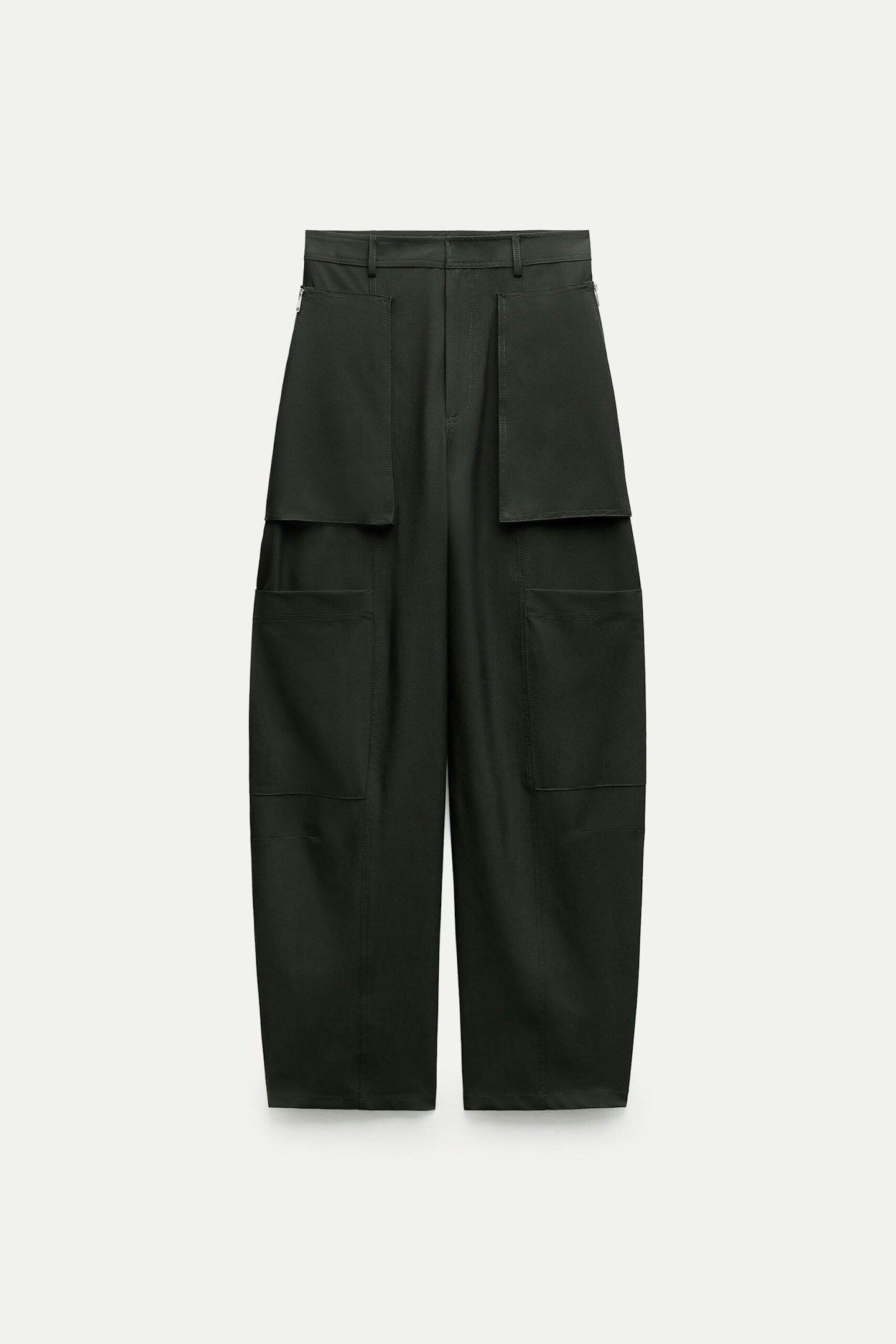 Zara, Cargo Trousers With Zips