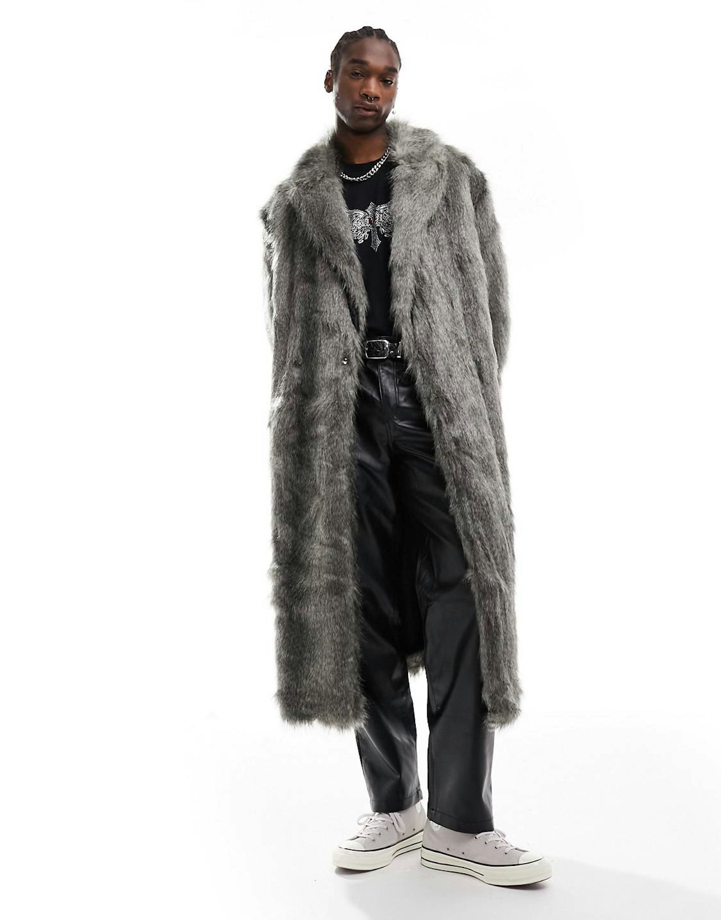 ASOS DEISGN Oversized Long Faux Fur Coat 