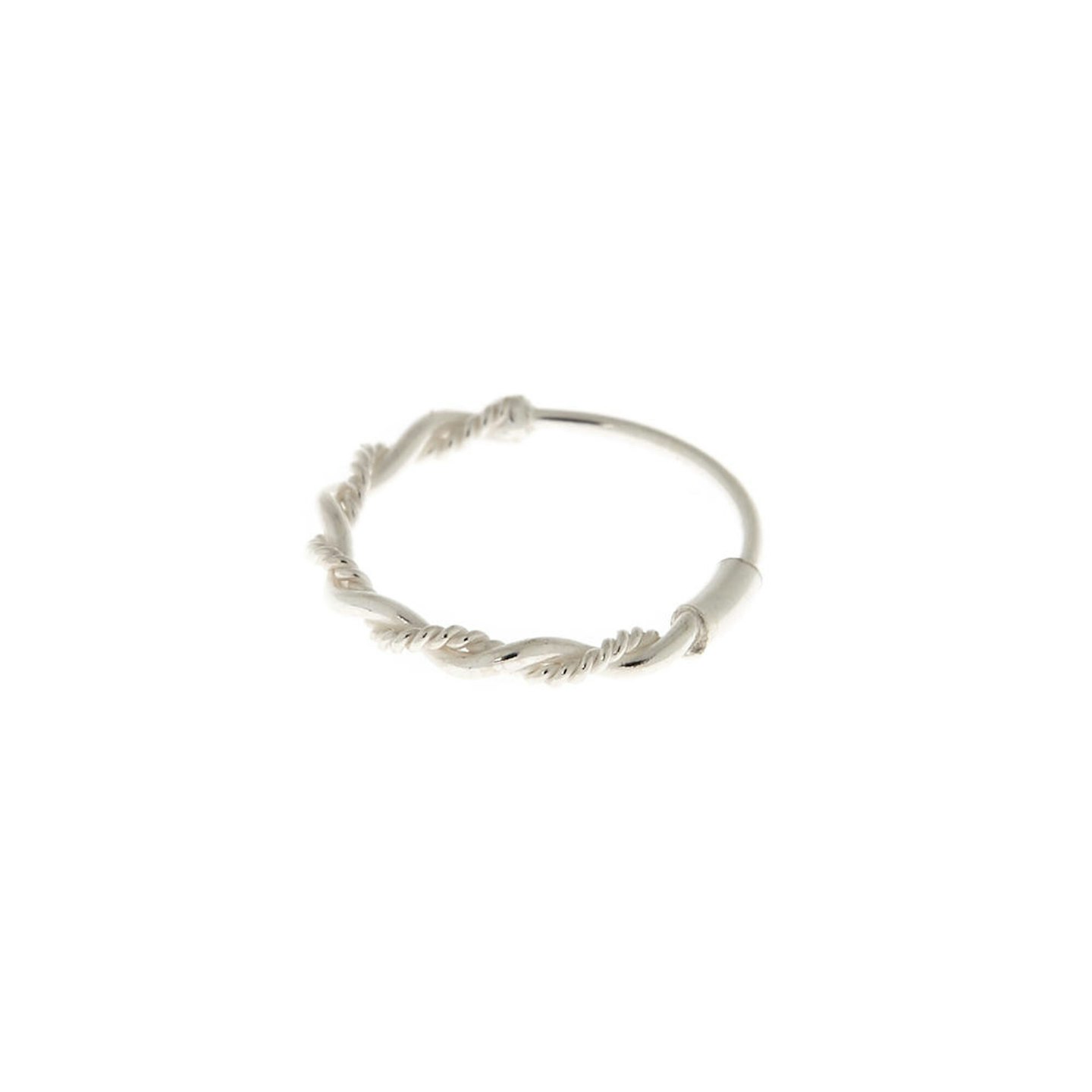 Claire's Sterling Silver 22G Braided Chain Nose Ring