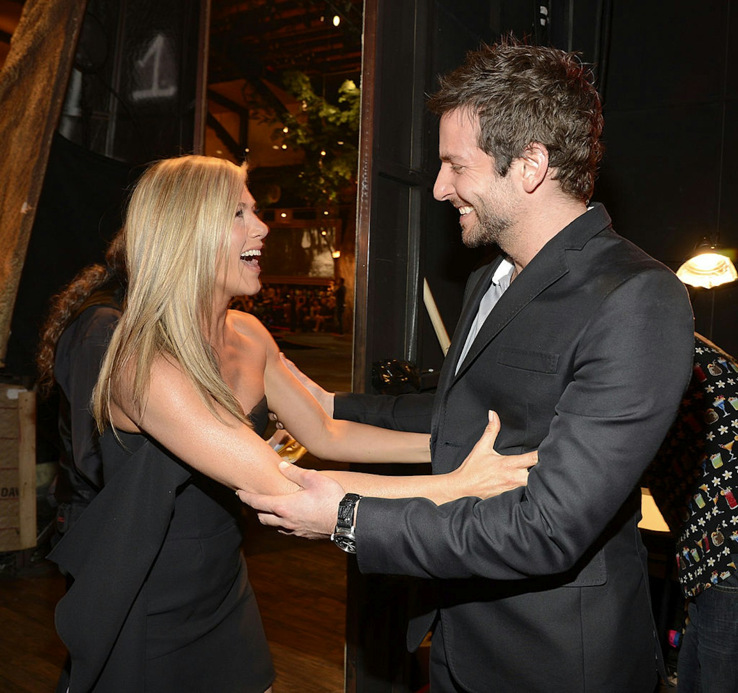 Jennifer Aniston and Bradley Cooper in 2013