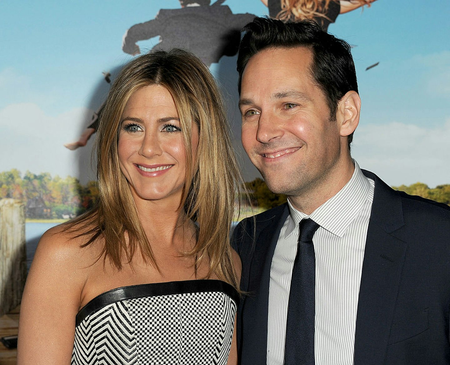 Jennifer Aniston and Paul Rudd in 2012