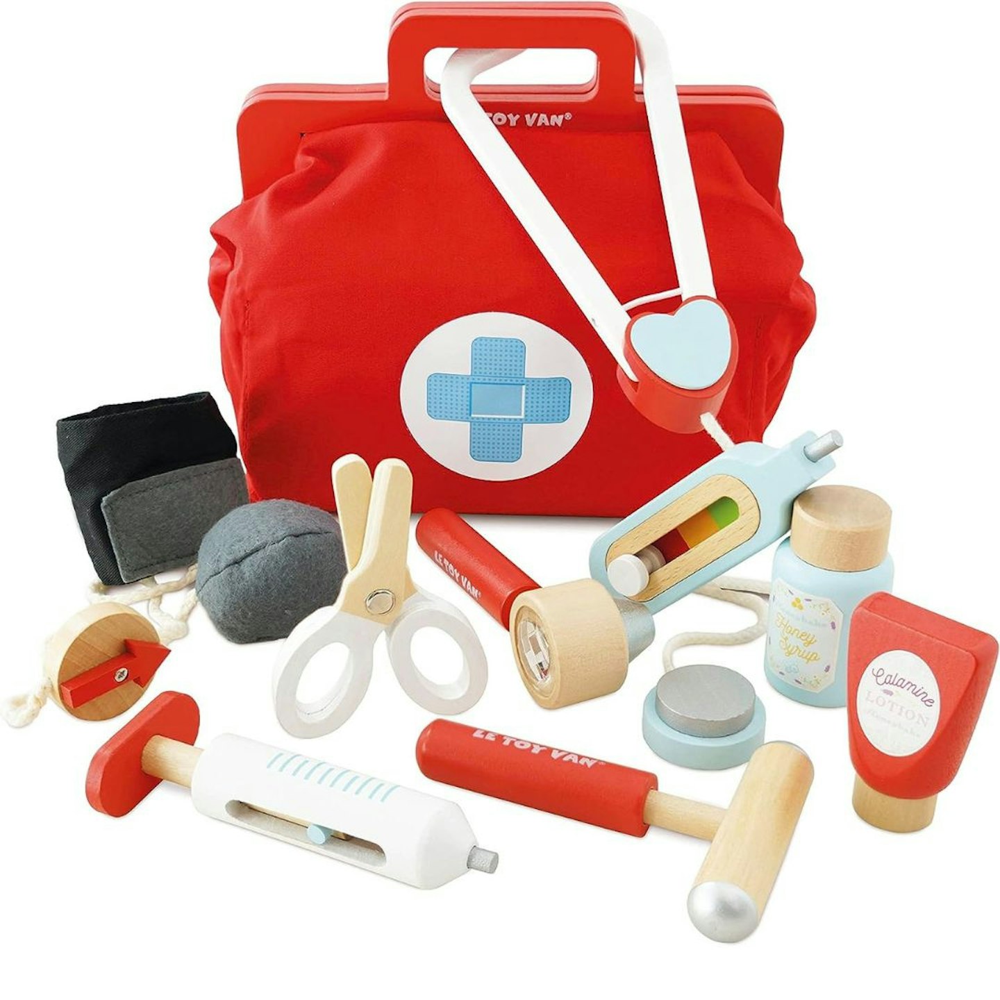 Kids Wooden Educational Pretend Play Honeybake Doctor's Medical Play Set Kit 