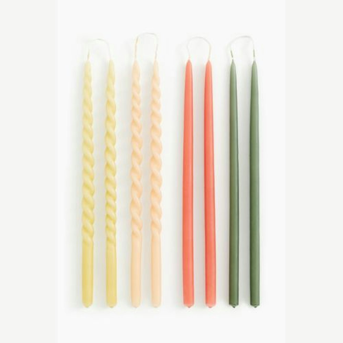 8-pack thin tapered candles