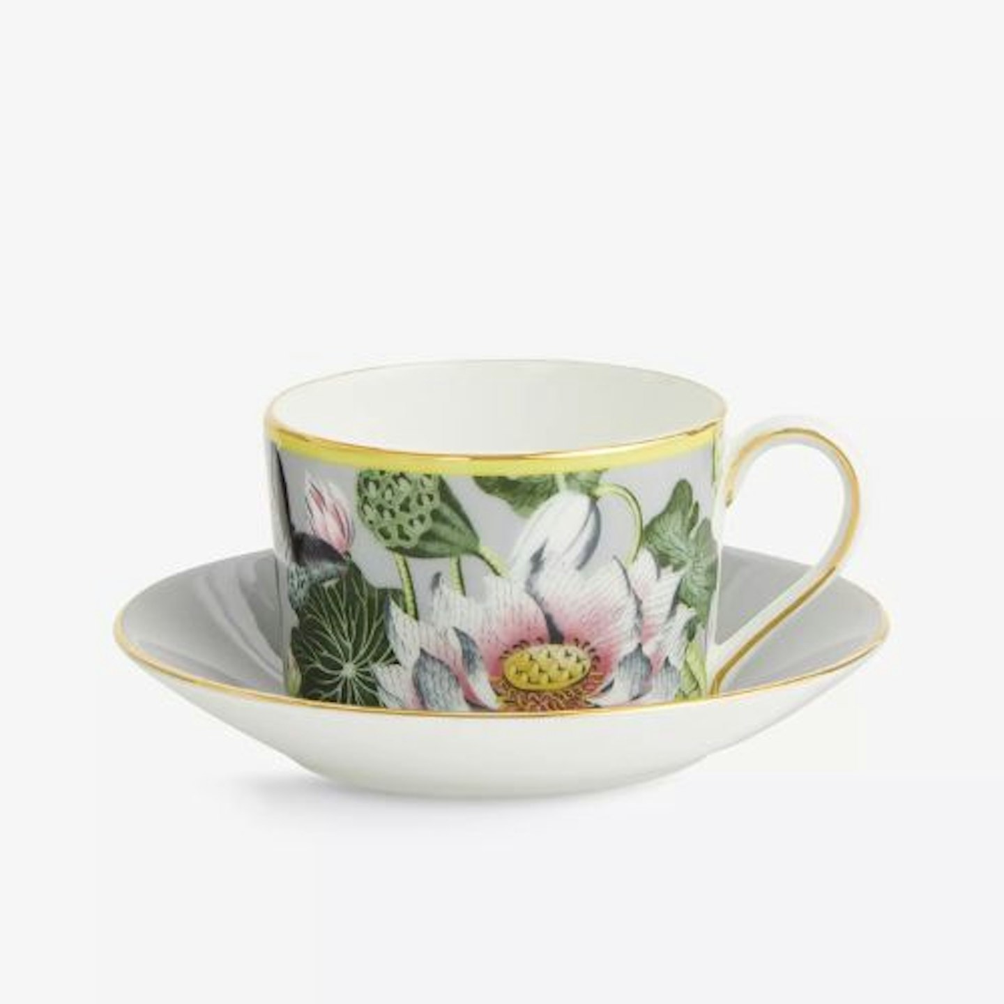 Waterlily fine bone china teacup and saucer